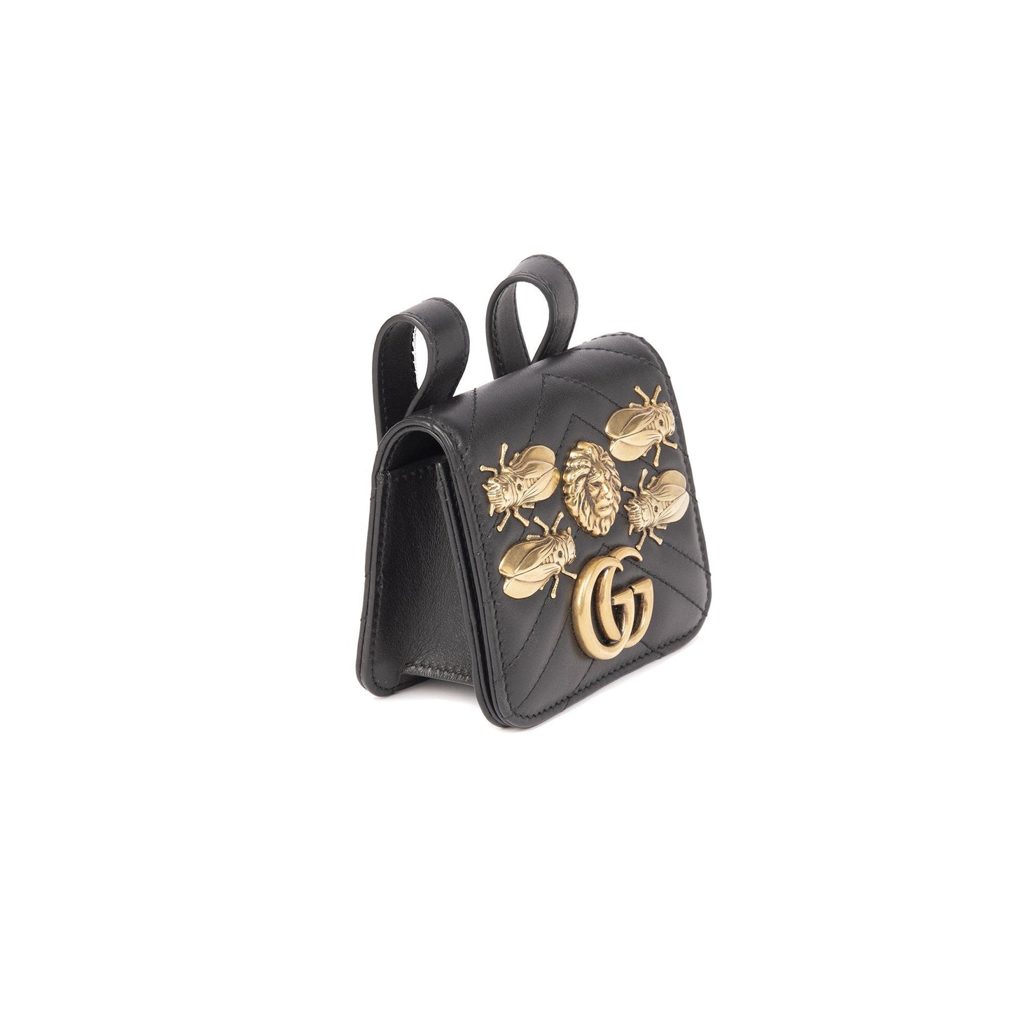 Gucci GG Marmont Animal Studs Matelasse Belt Pouch