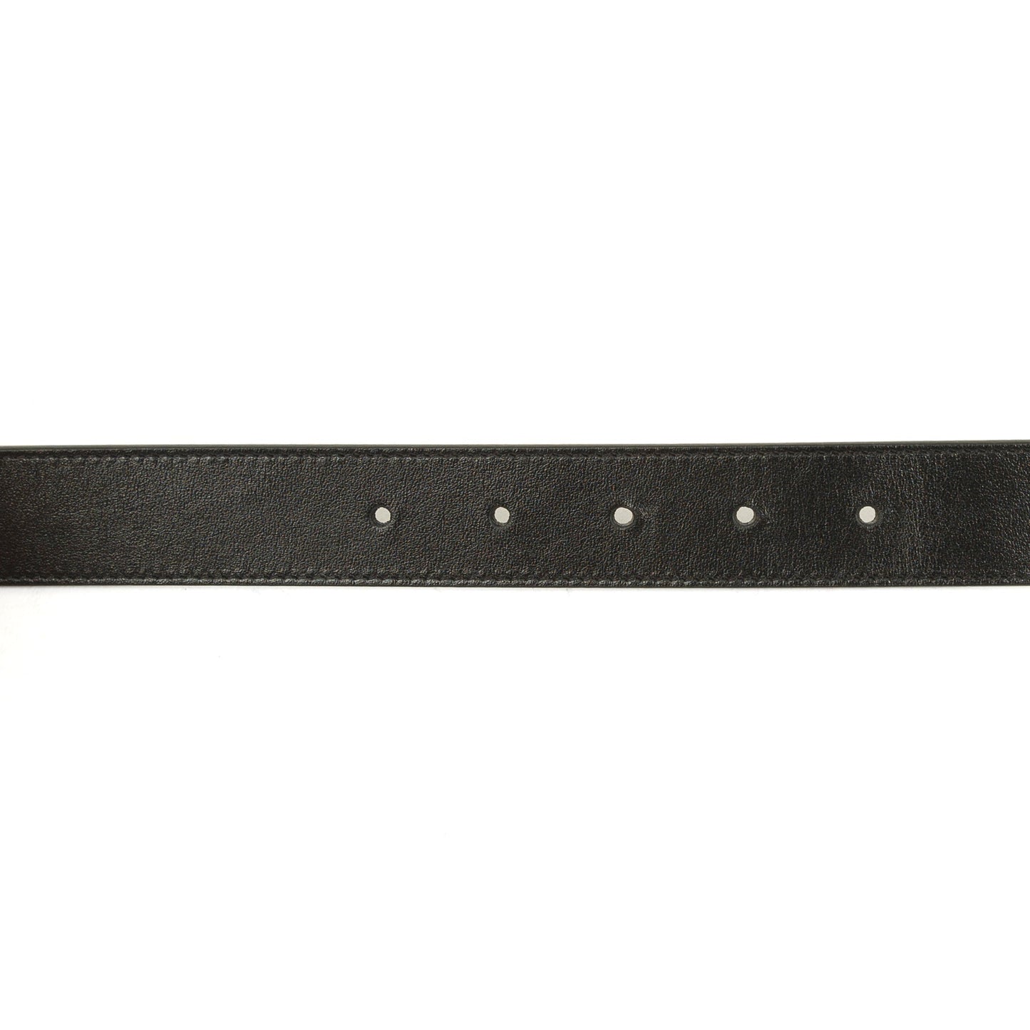 Gucci GG Marmont Black Leather Belt with Shiny Double G Buckle