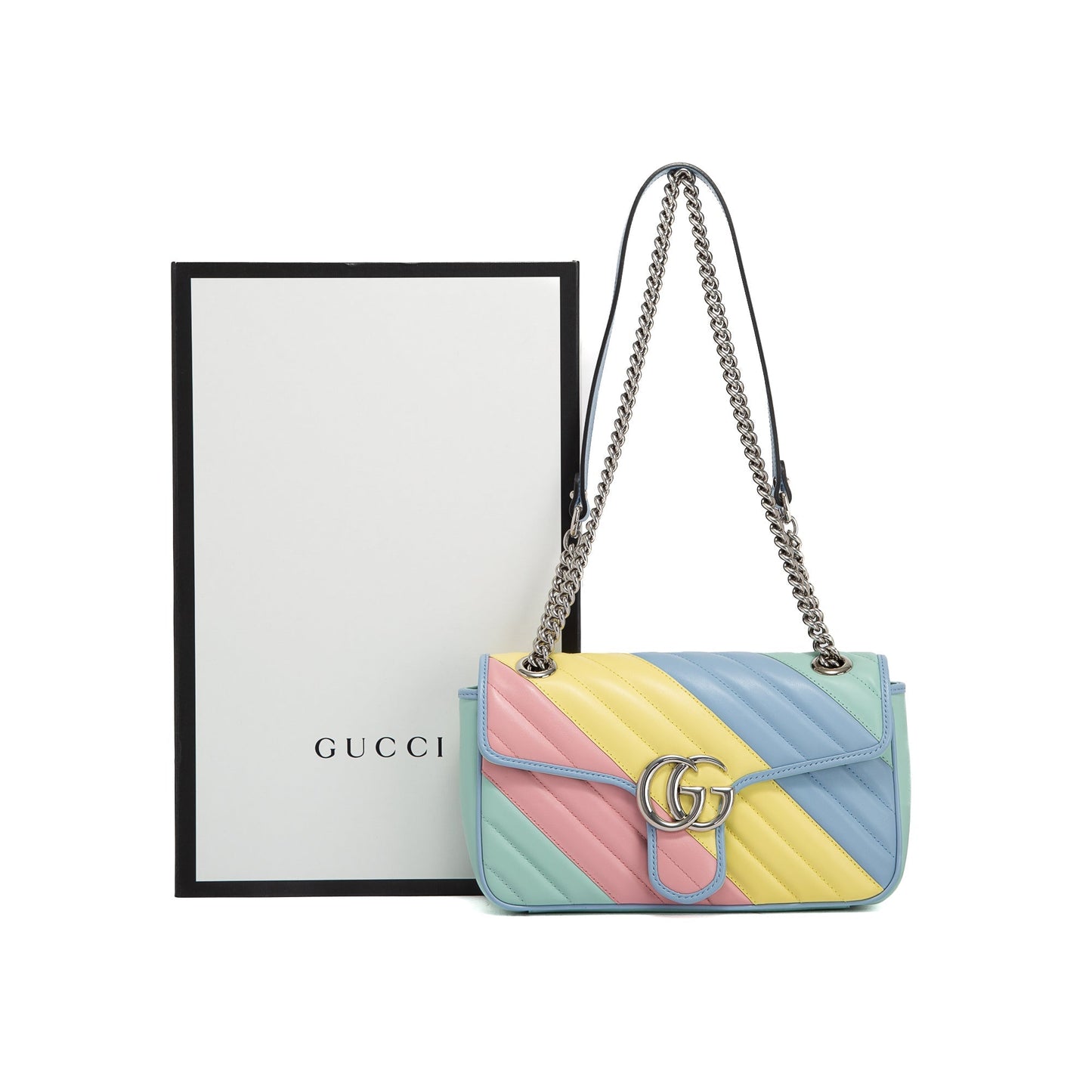 Gucci GG Marmont Diagonal Quilted Small Shoulder Bag