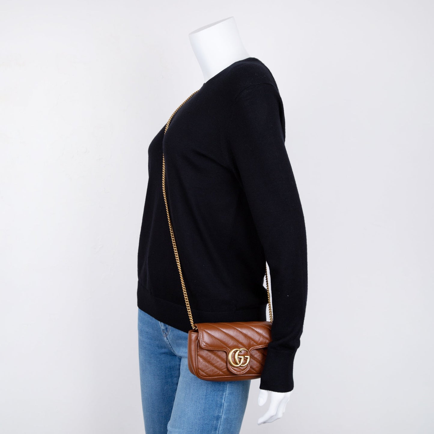 Gucci GG Marmont Diagonal Super Mini Bag