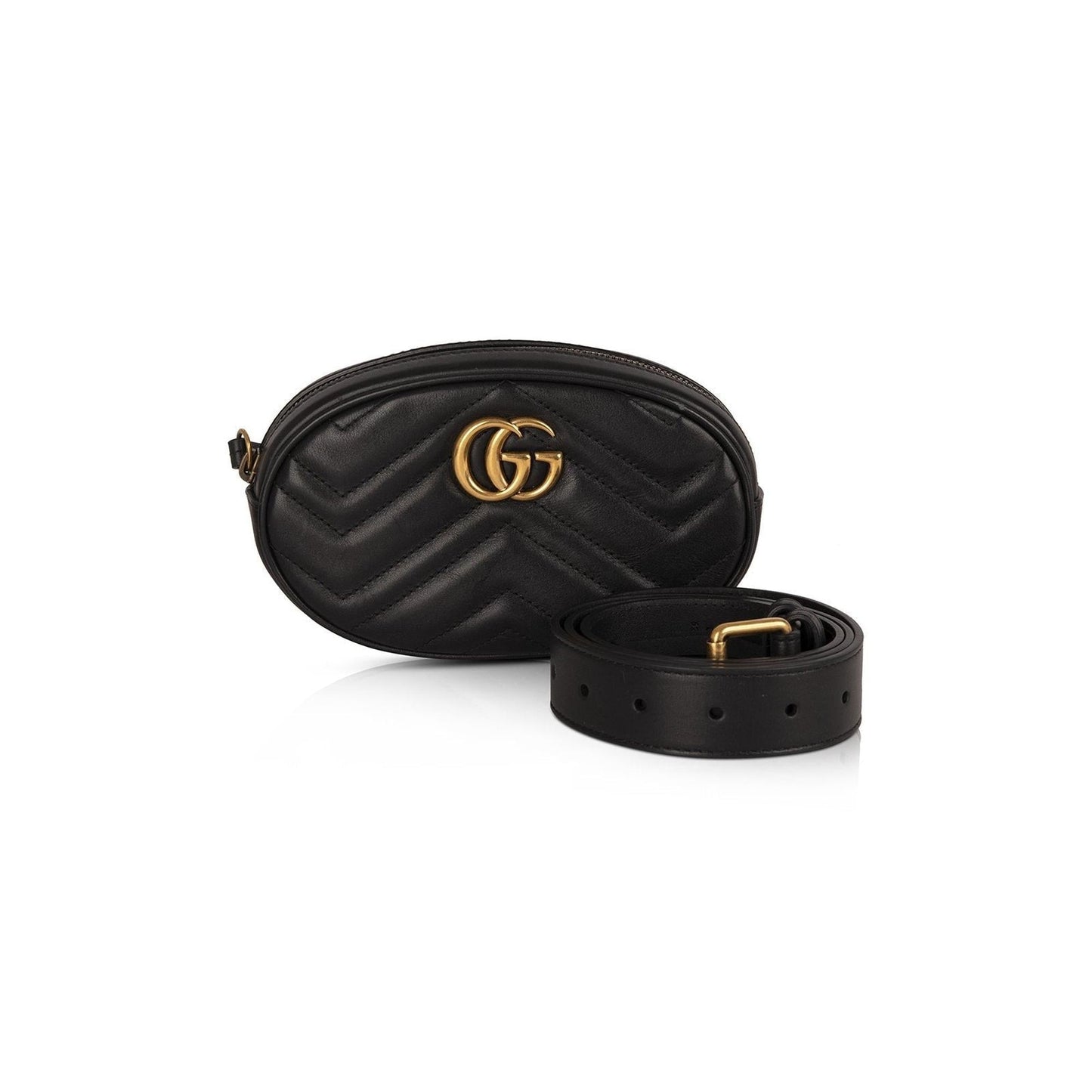 Gucci GG Marmont Matelasse Leather Belt Bag