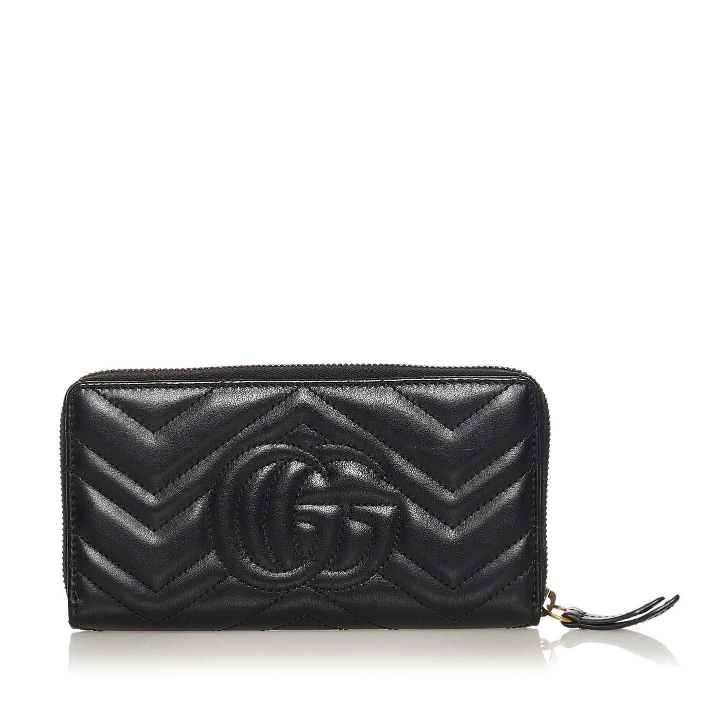 Gucci GG Marmont Matelasse Leather Zip Around Wallet (SHG-34459)