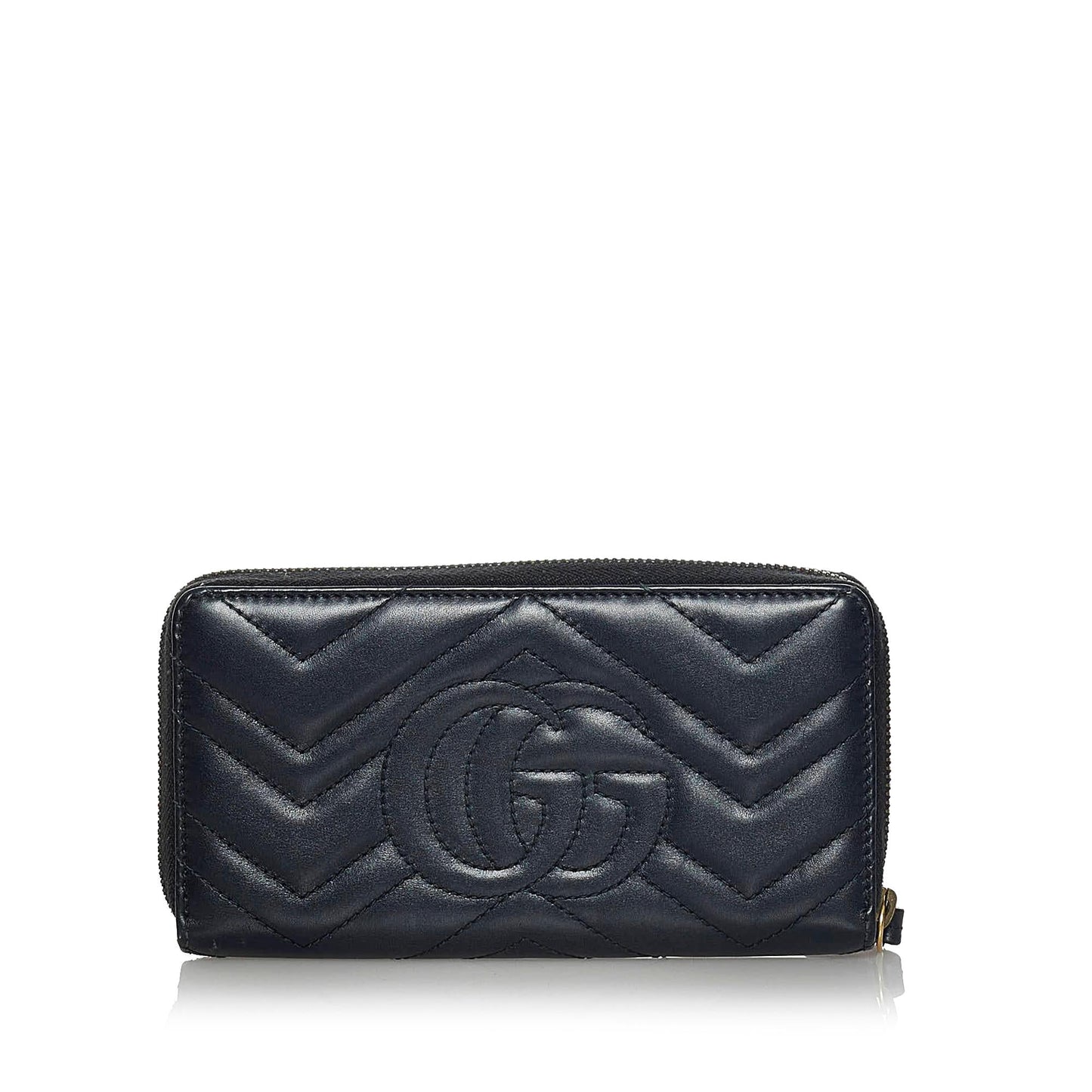 Gucci GG Marmont Matelasse Leather Zip Around Wallet (SHG-35055)