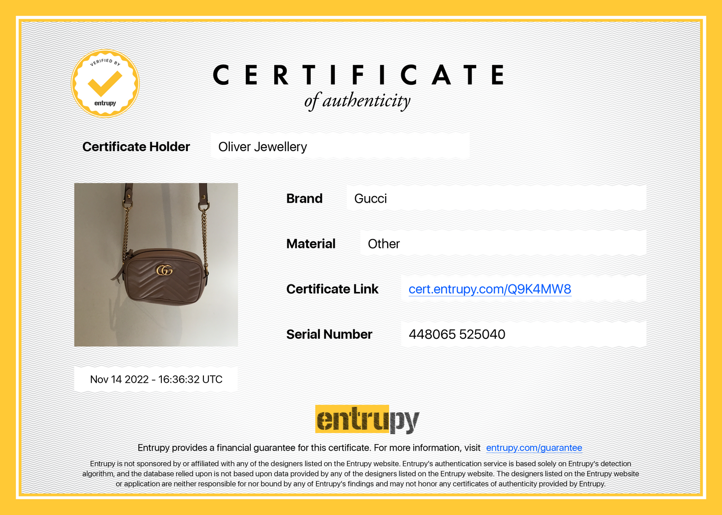 Gucci GG Marmont Matelasse Mini Bag