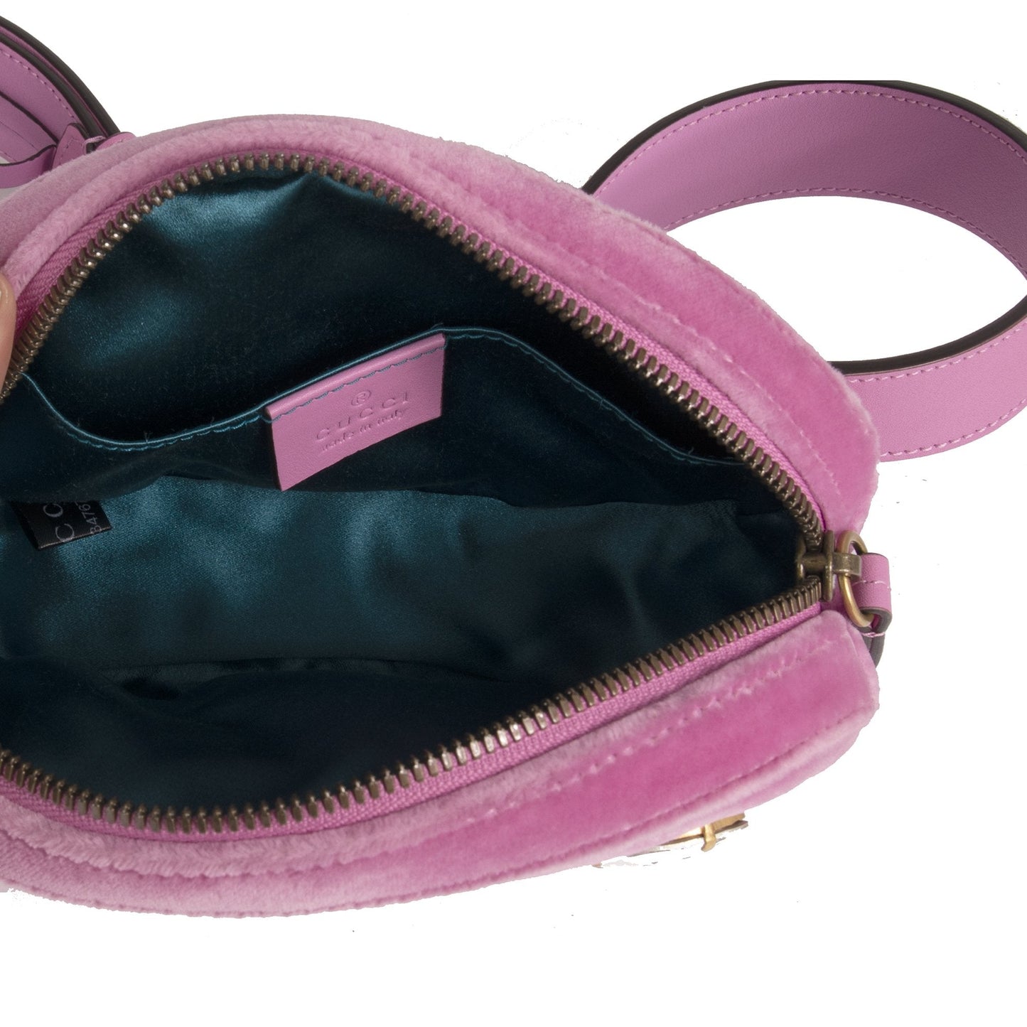 Gucci GG Marmont Matelasse Velvet Crystal Belt Bag