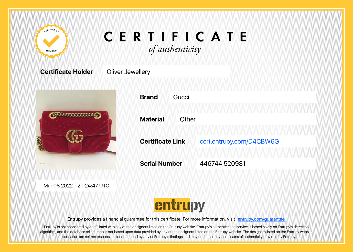 Gucci GG Marmont Matelasse Velvet Mini Bag
