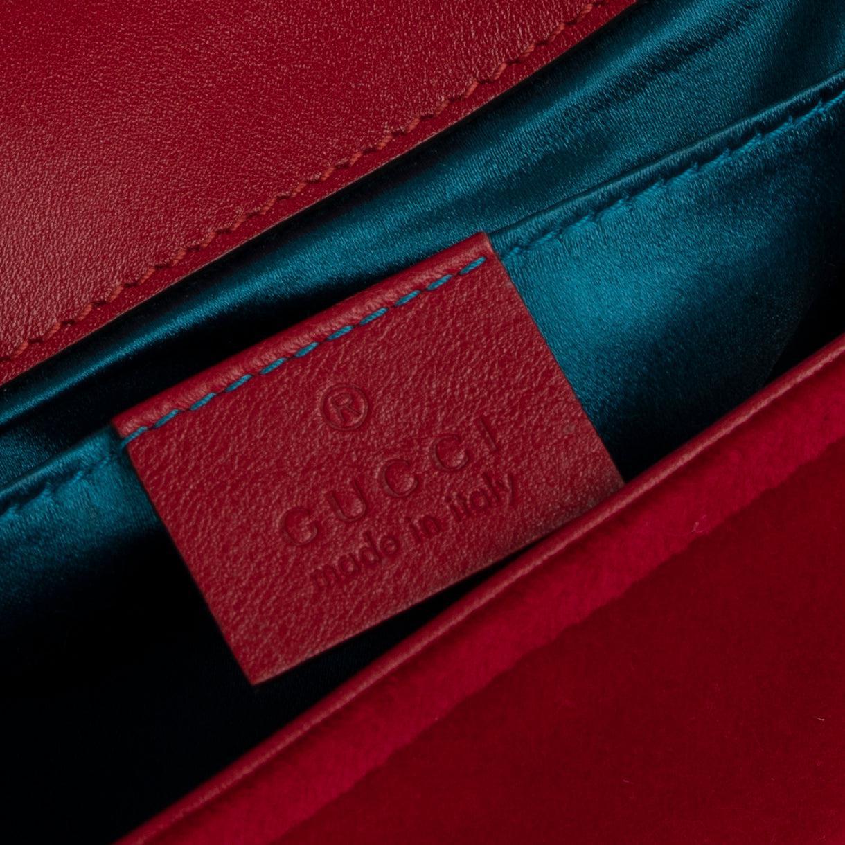 Gucci GG Marmont Matelasse Velvet Mini Bag