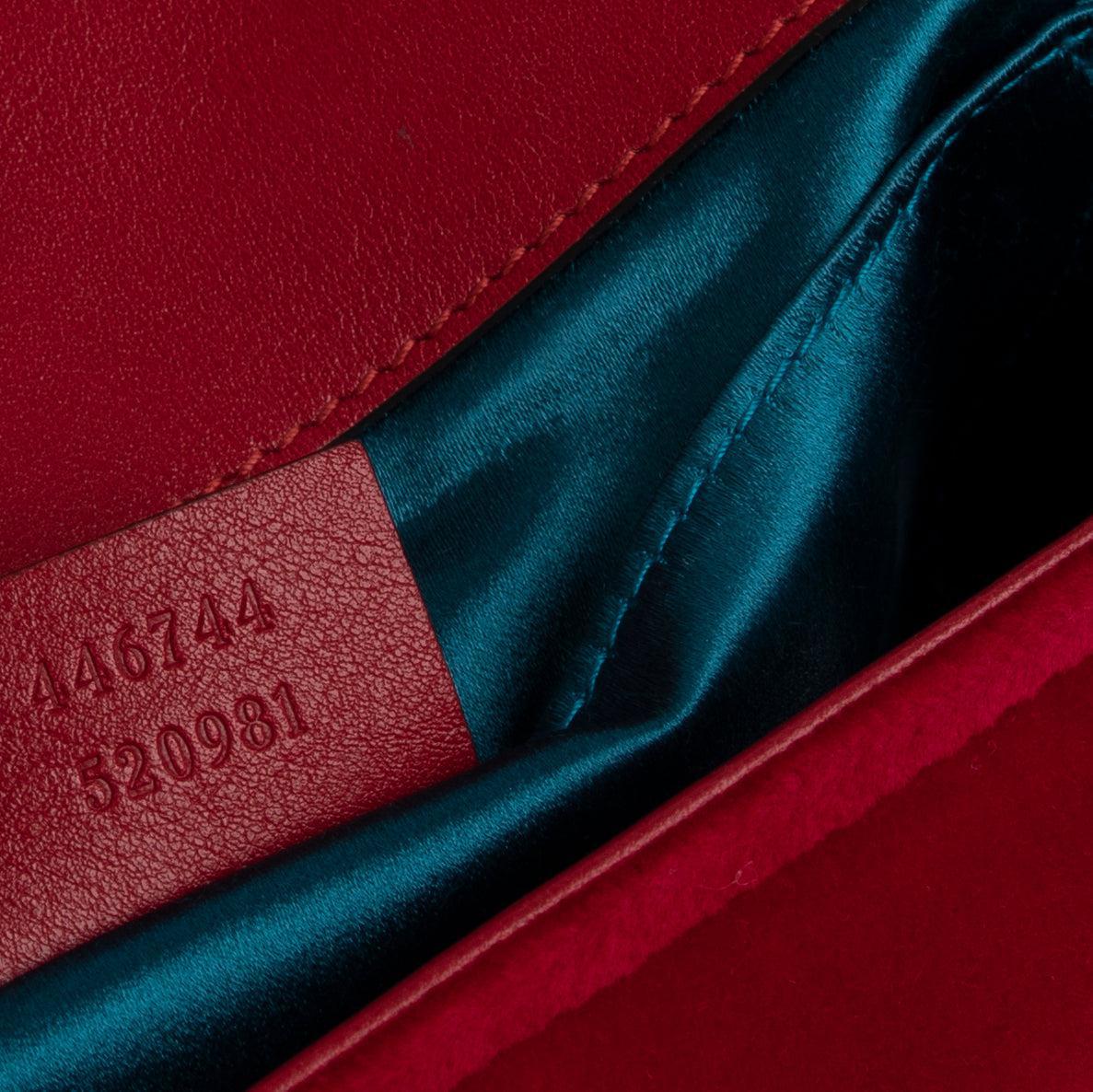 Gucci GG Marmont Matelasse Velvet Mini Bag