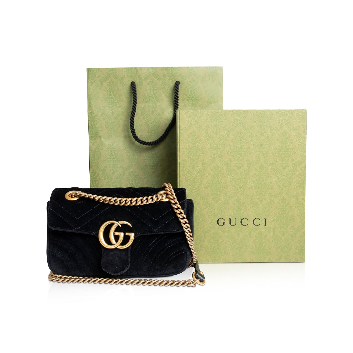 Gucci GG Marmont Matelasse Velvet Mini Bag