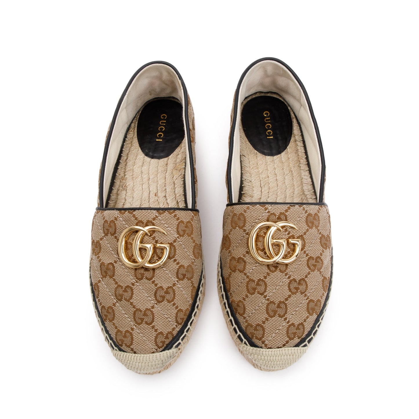 Gucci GG Matelasse Canvas Espadrille, Size 37.5