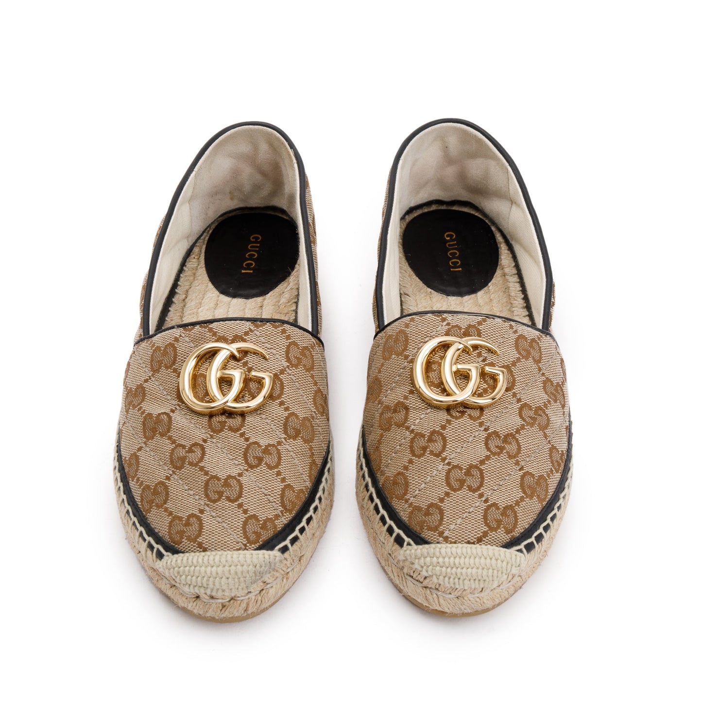 Gucci GG Matelasse Canvas Espadrille, Size 37.5