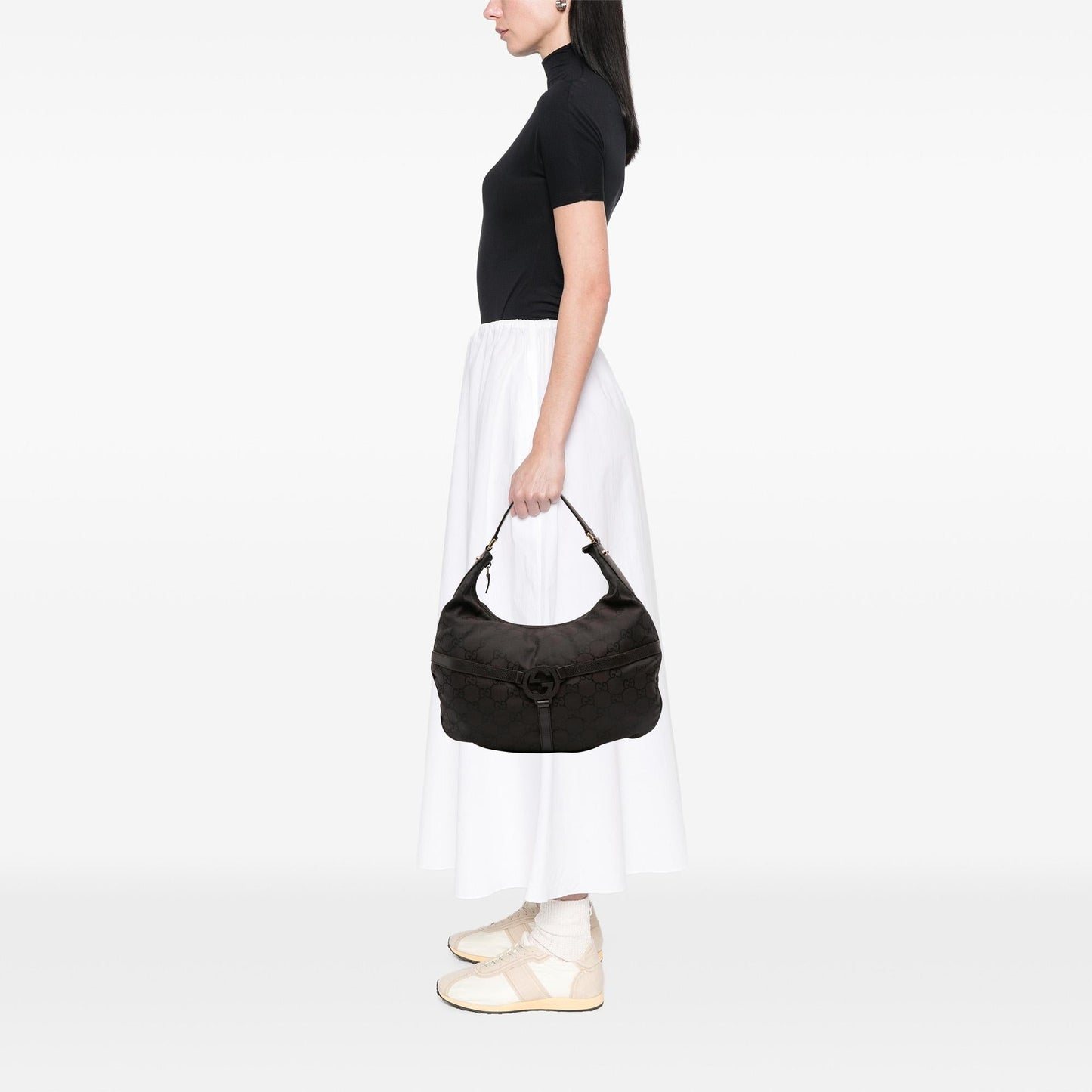 Gucci GG Nylon Reins Hobo Bag