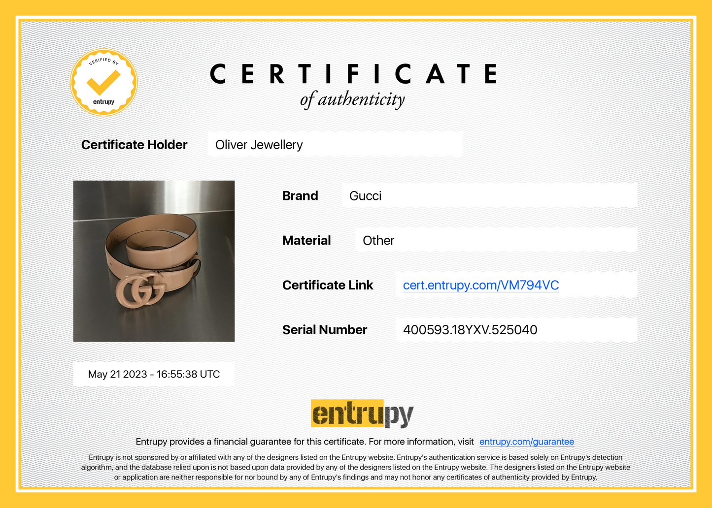 Gucci GG Re-Edition Wide Leather Belt