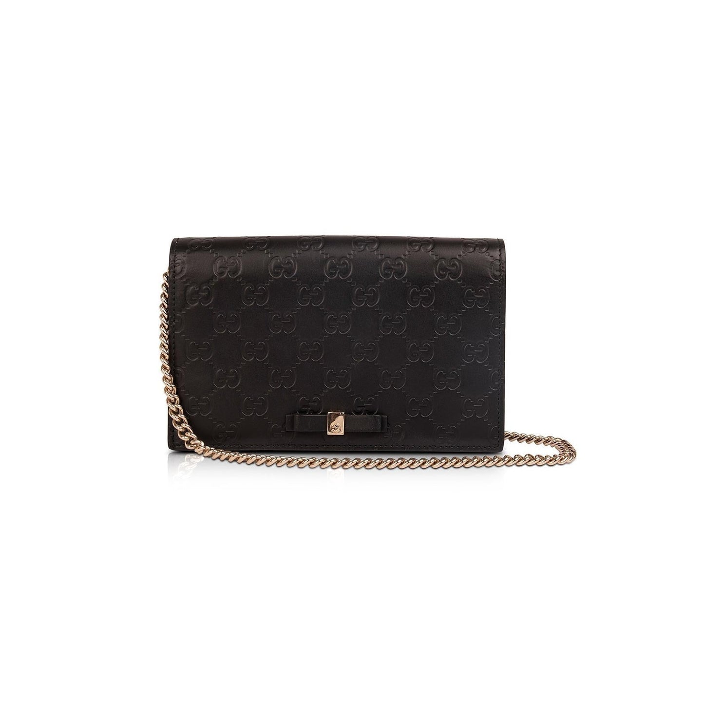 Gucci GG Signature Bow Wallet on Chain