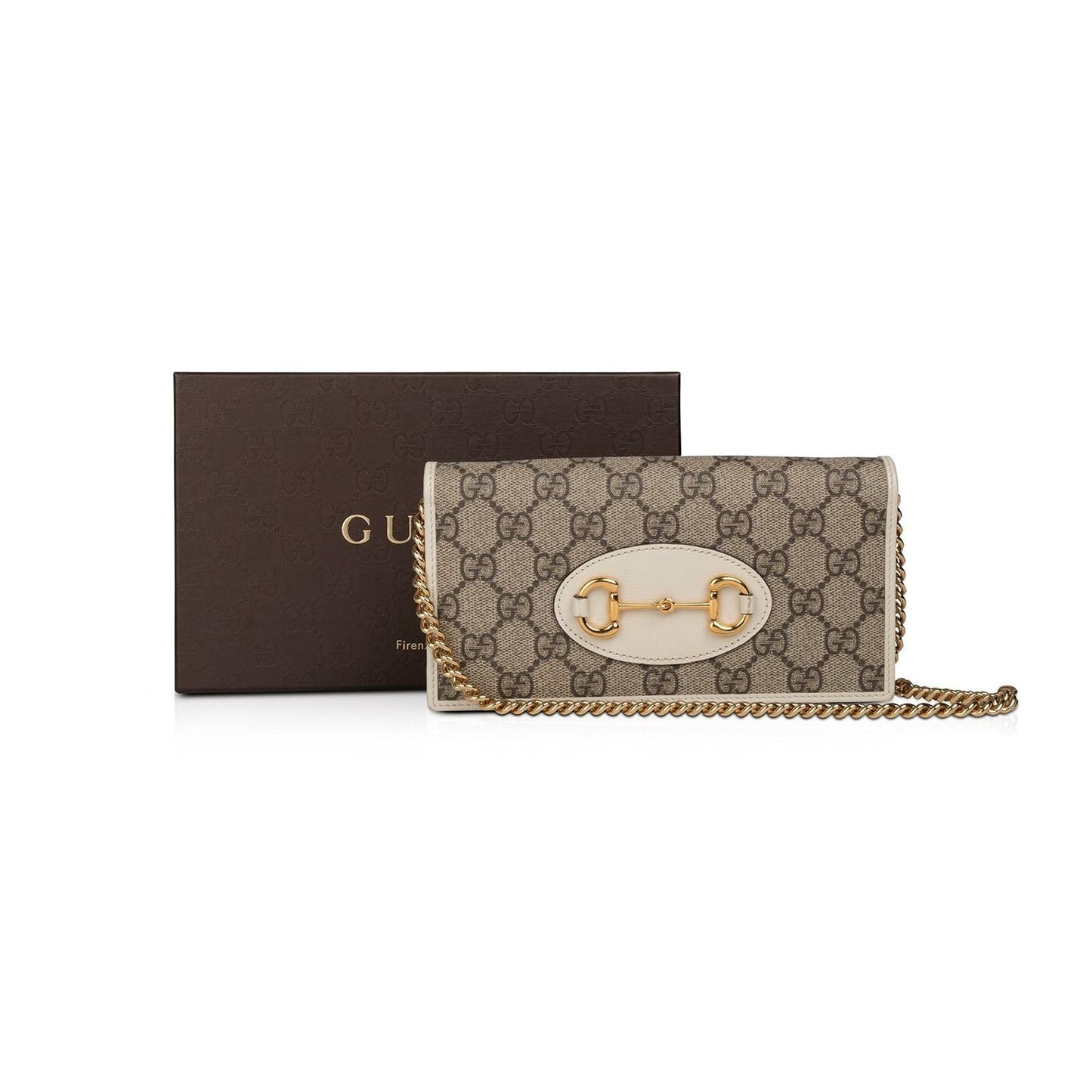 Gucci GG Supreme 1955 Horsebit Wallet on Chain