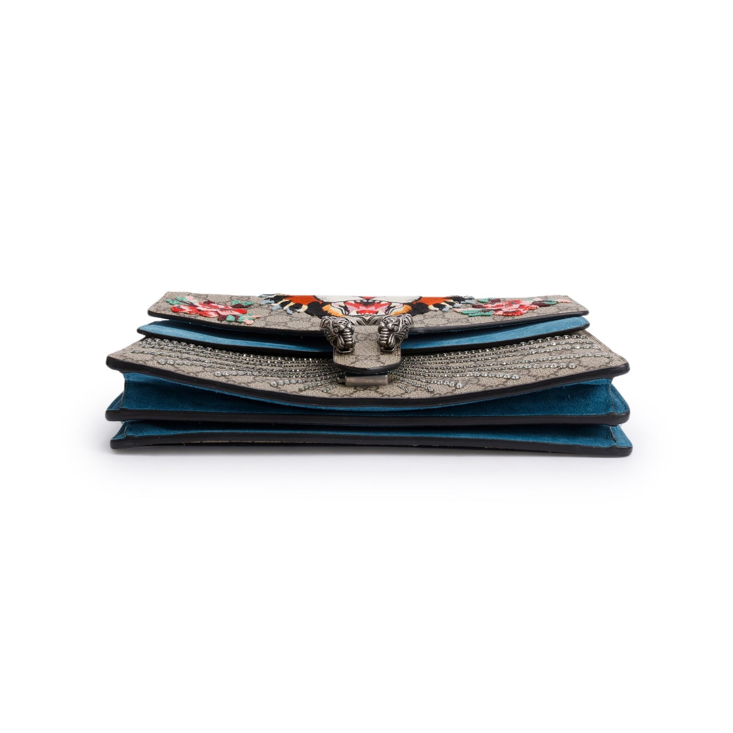 Gucci GG Supreme Angry Card Embroidered Crystal Embellished Dionysus Medium Shoulder Bag
