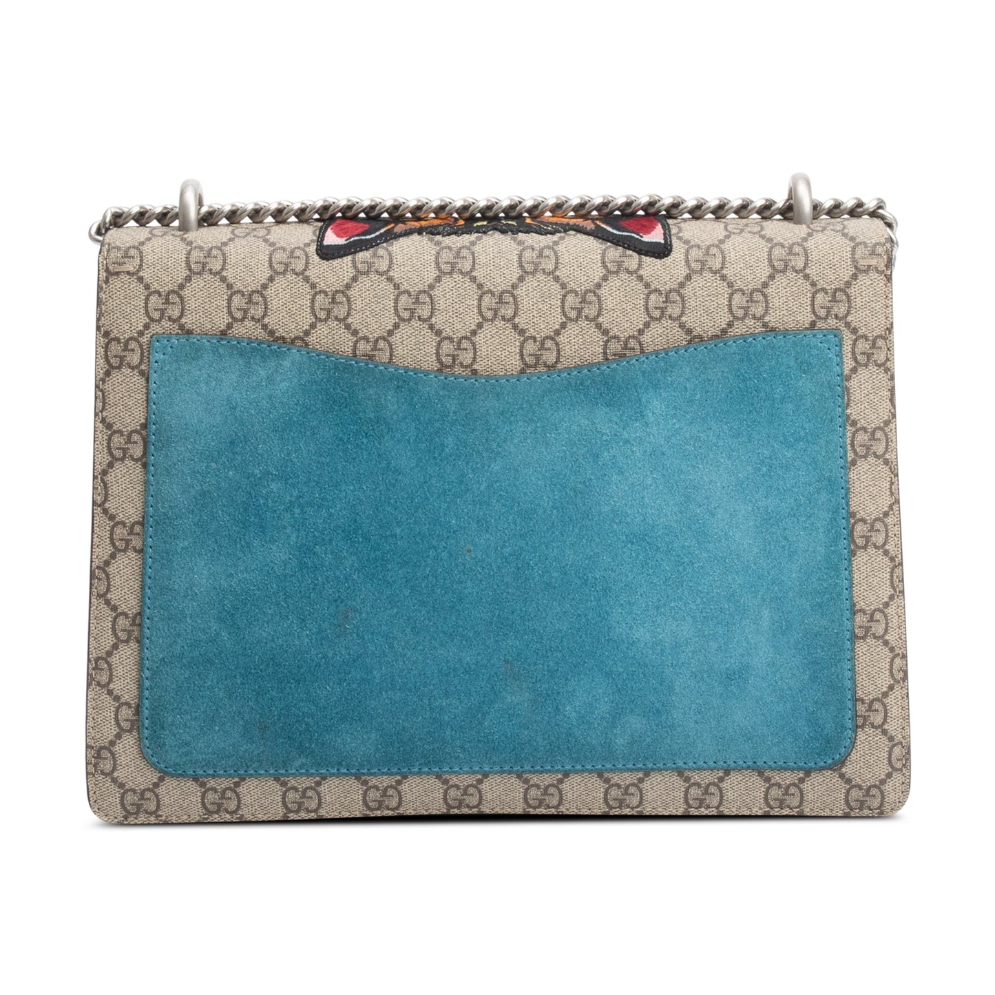Gucci GG Supreme Angry Cat Embroidered Crystal Embellished Dionysus Medium Shoulder Bag