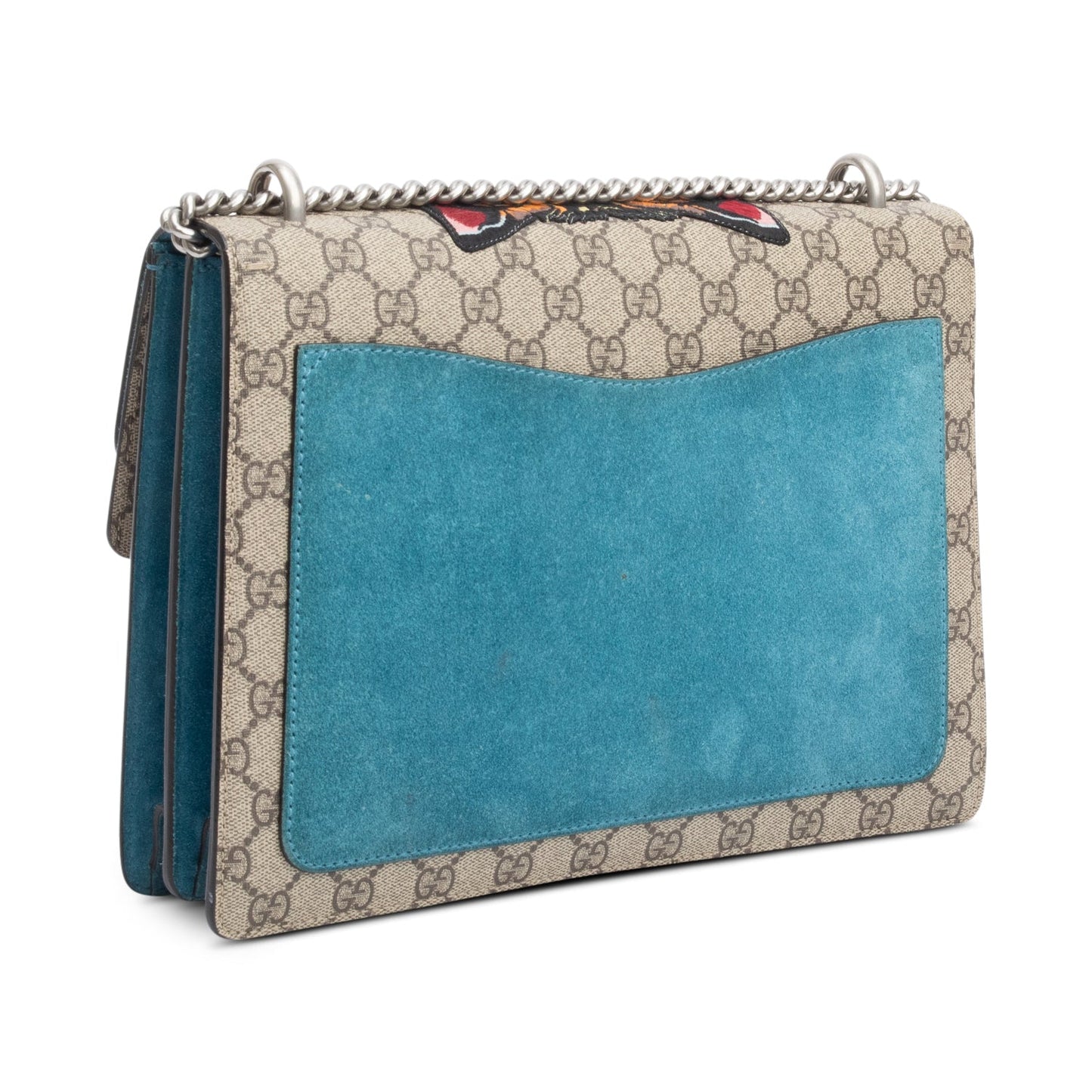 Gucci GG Supreme Angry Cat Embroidered Crystal Embellished Dionysus Medium Shoulder Bag