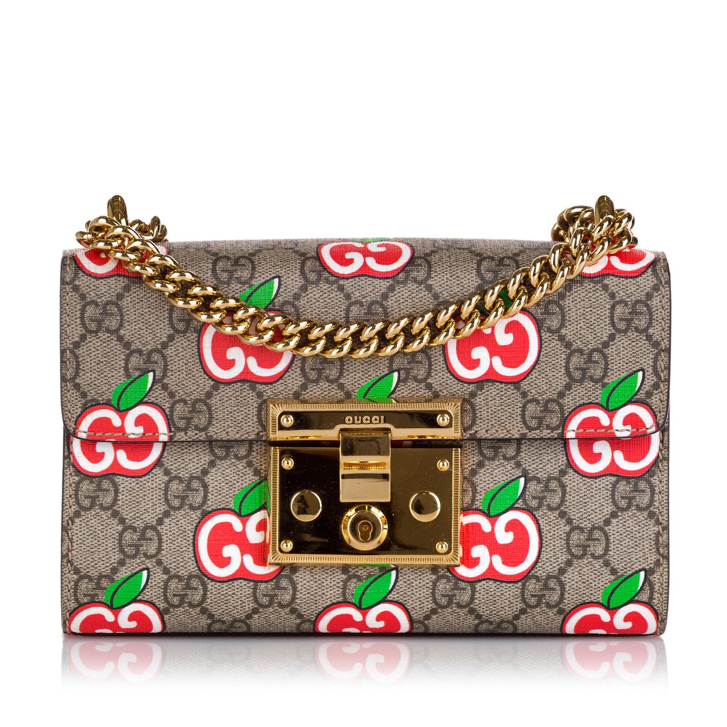 Gucci GG Supreme Apple Padlock Shoulder Bag (SHG-35947)