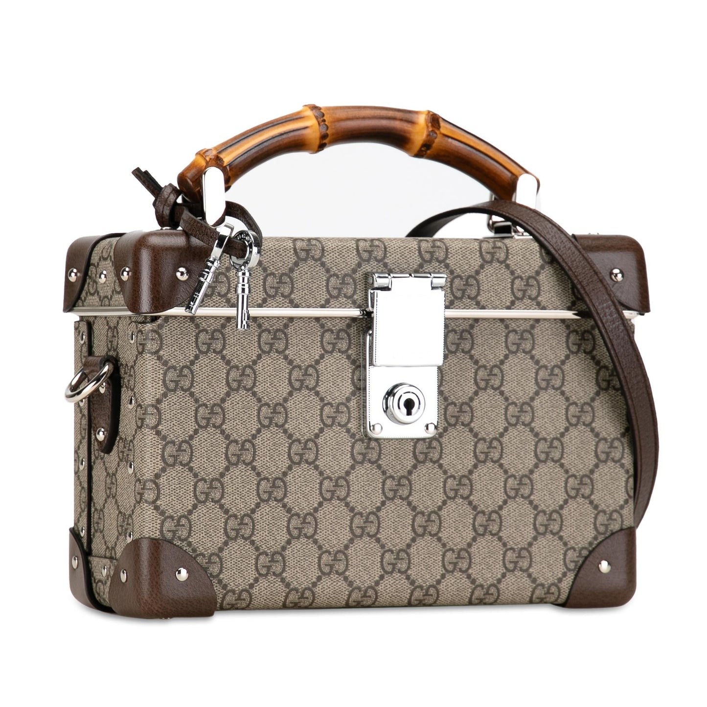 Gucci GG Supreme Bamboo Vanity Bag (SHG-407Dy5)