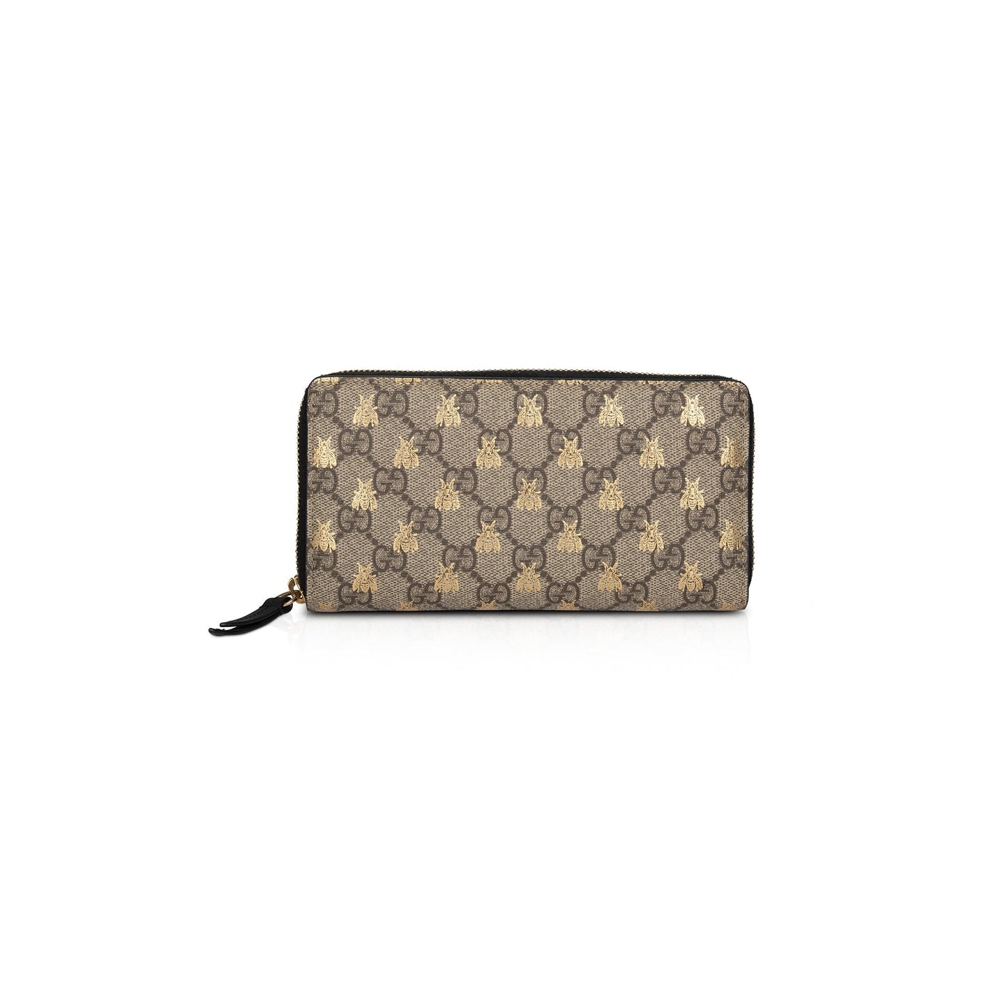 Gucci GG Supreme Bees Zip Around Wallet