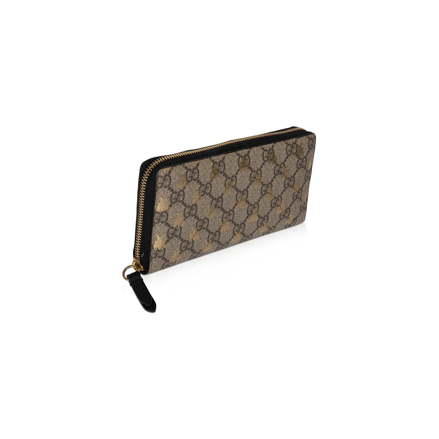 Gucci GG Supreme Bees Zip Around Wallet