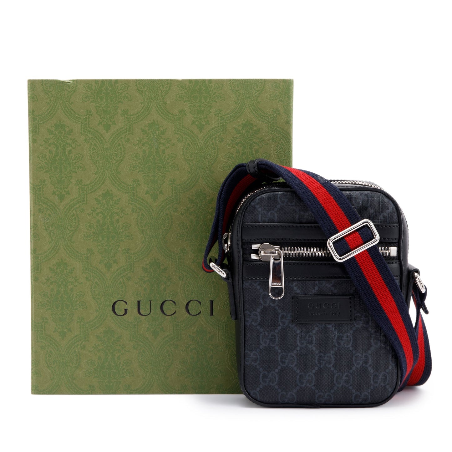 Gucci GG Supreme Black Messenger Bag