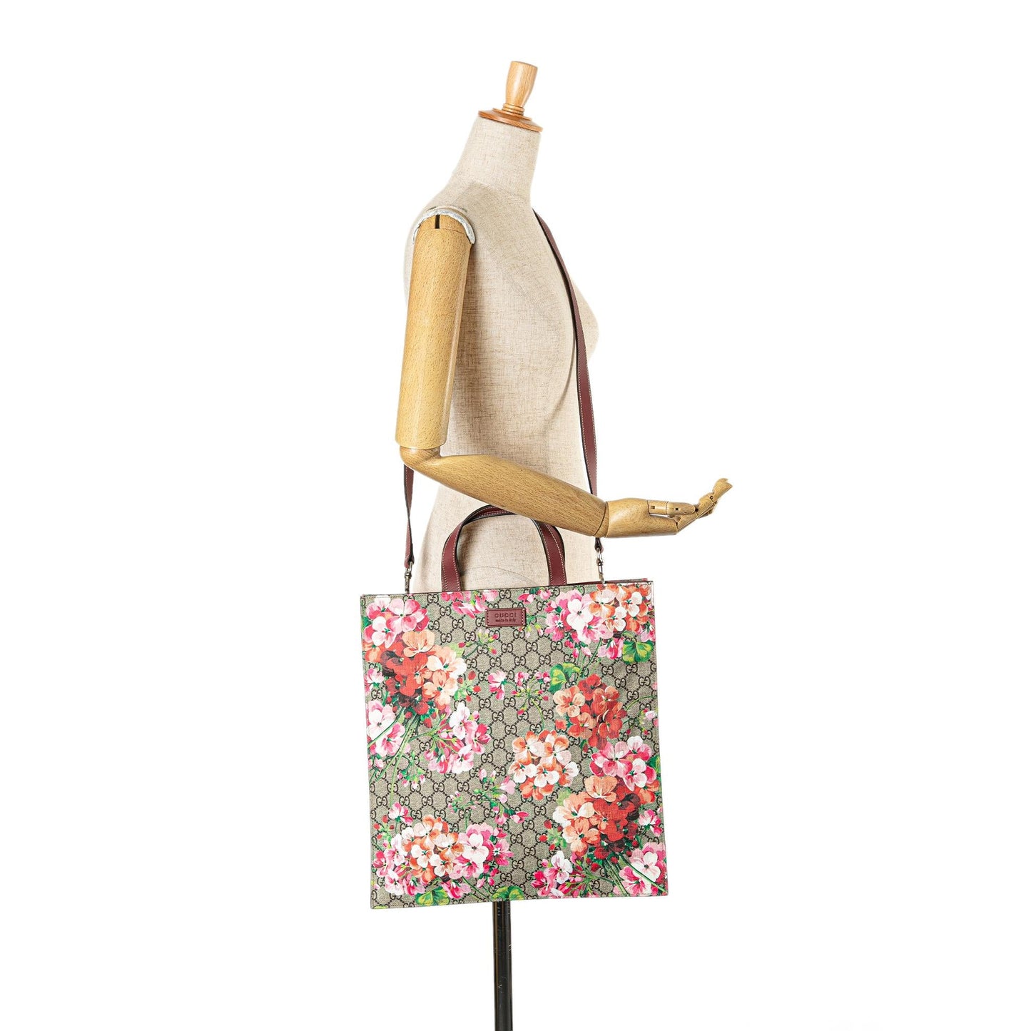 Gucci GG Supreme Blooms Convertible Soft Tote (SHG-Tslgb7)