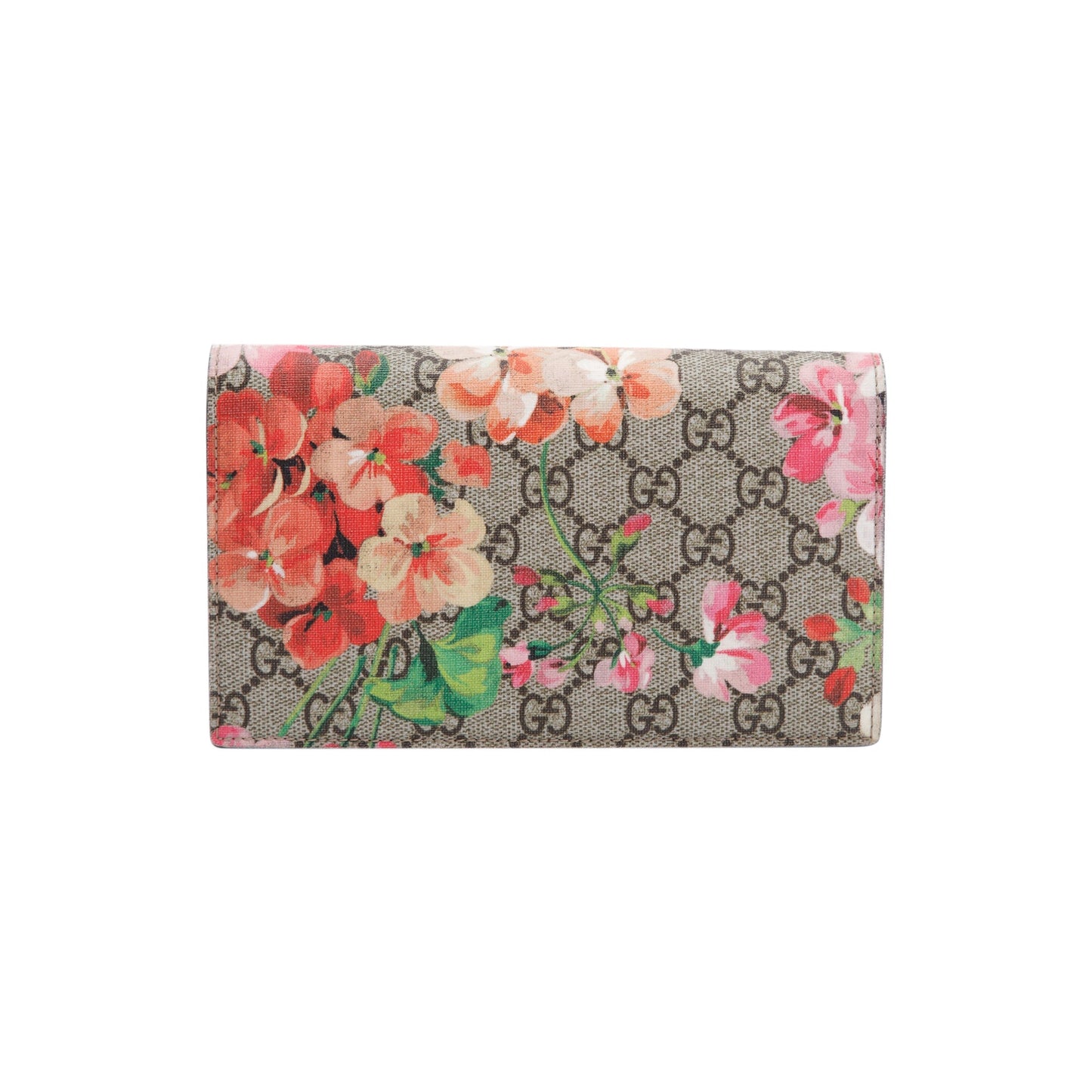 Gucci GG Supreme Blooms Wallet On Chain