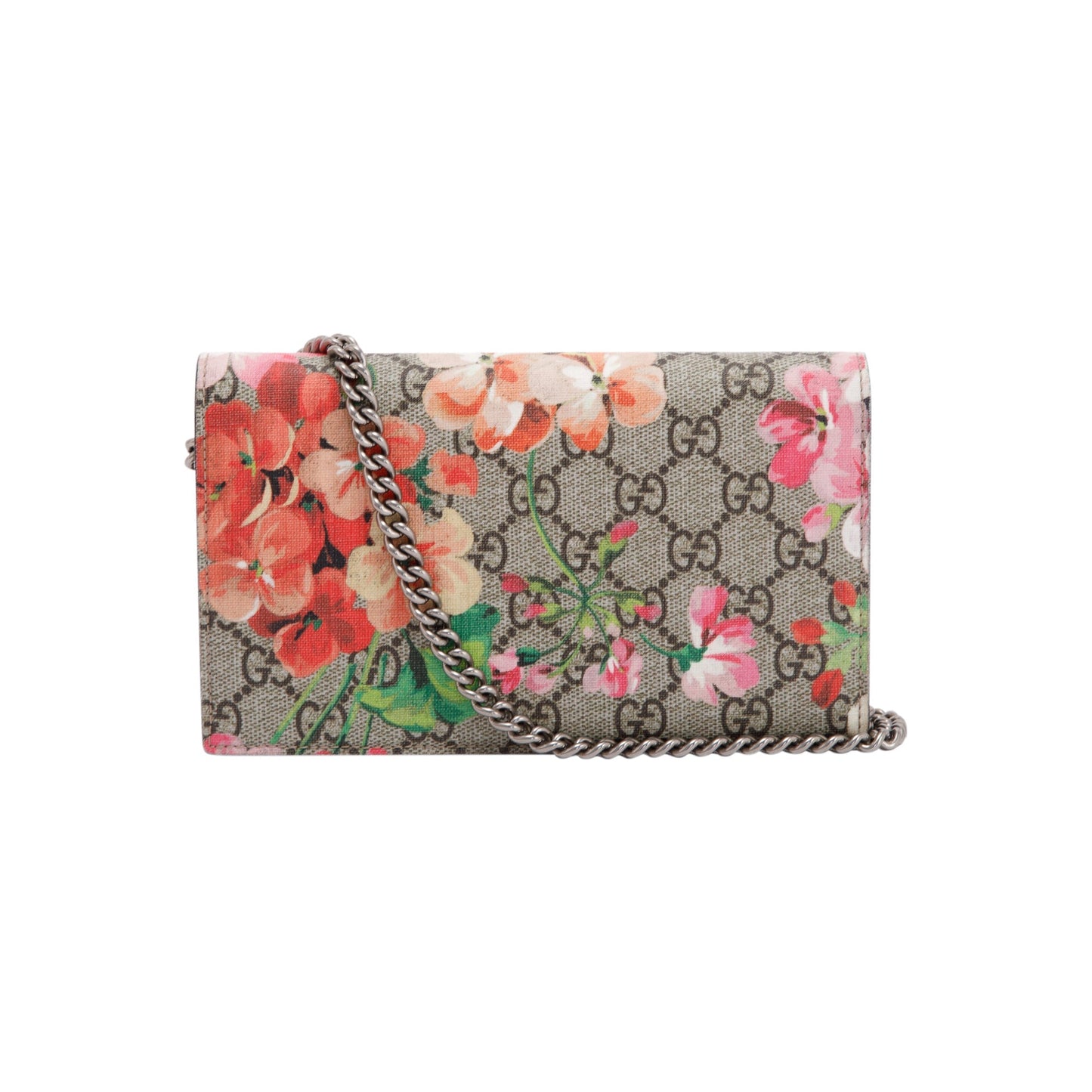 Gucci GG Supreme Blooms Wallet On Chain