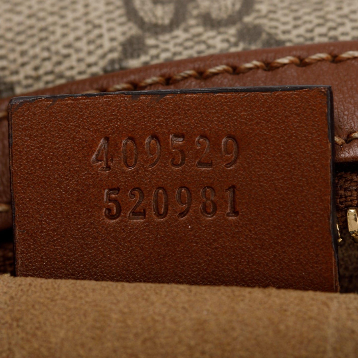 Gucci GG Supreme Brown Leather Small Boston Bag