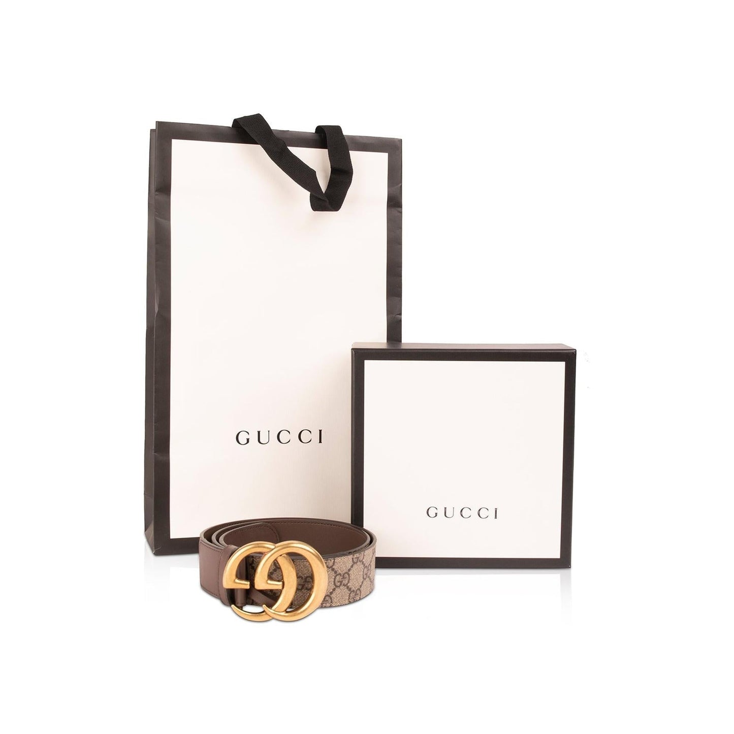 Gucci GG Supreme Canvas Belt with Double G Buckle