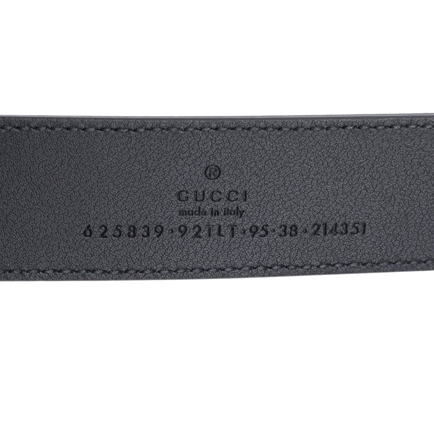 Gucci GG Supreme Canvas Black Calfskin Leather GG Marmont Belt 95 38