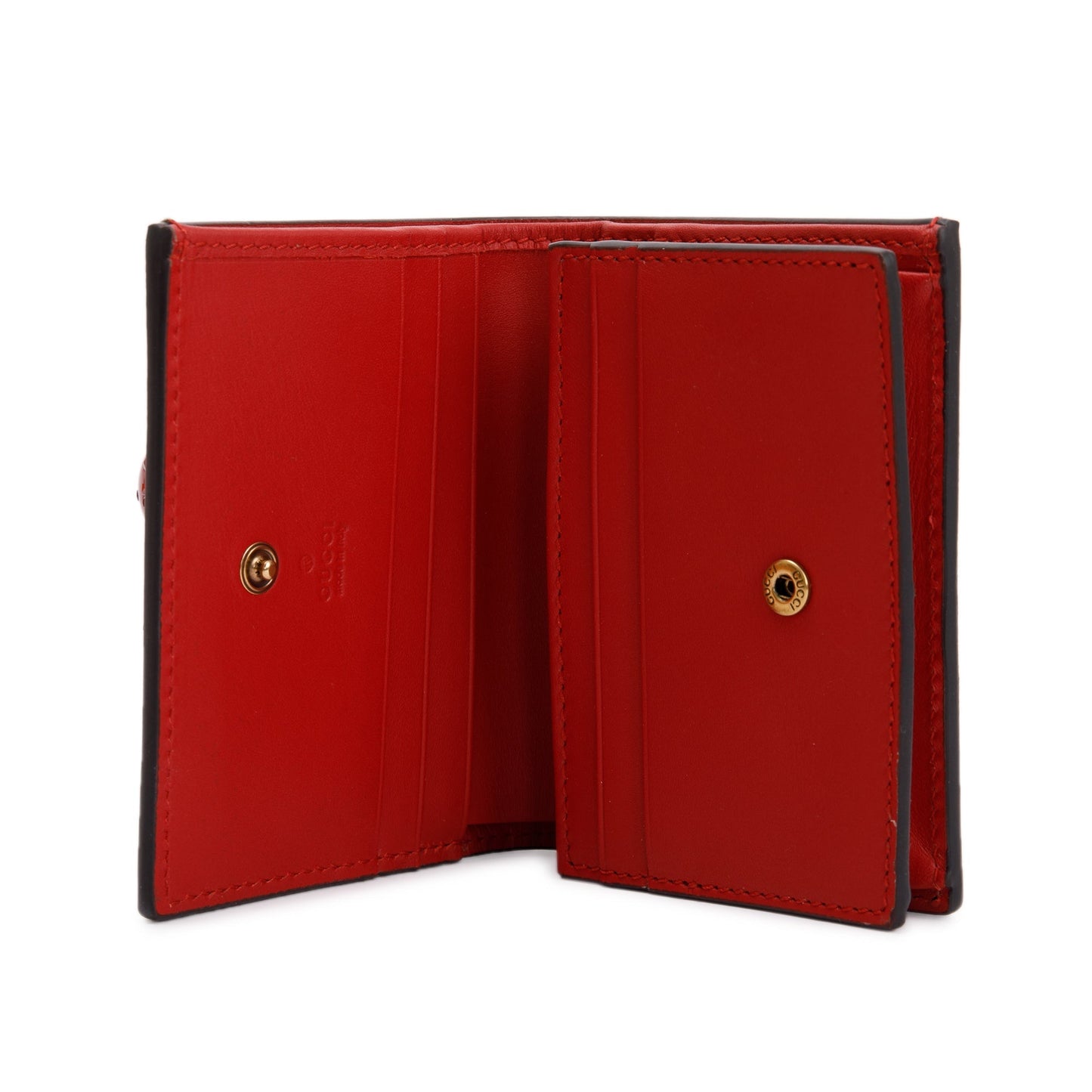 Gucci GG Supreme Canvas Cherry Card Case Wallet