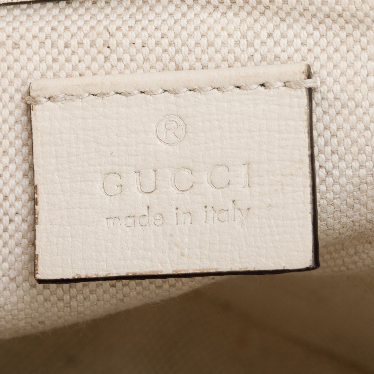 Gucci GG Supreme Canvas White Leather Trim Web Mini Horsebit 1955 Shoulder Bag