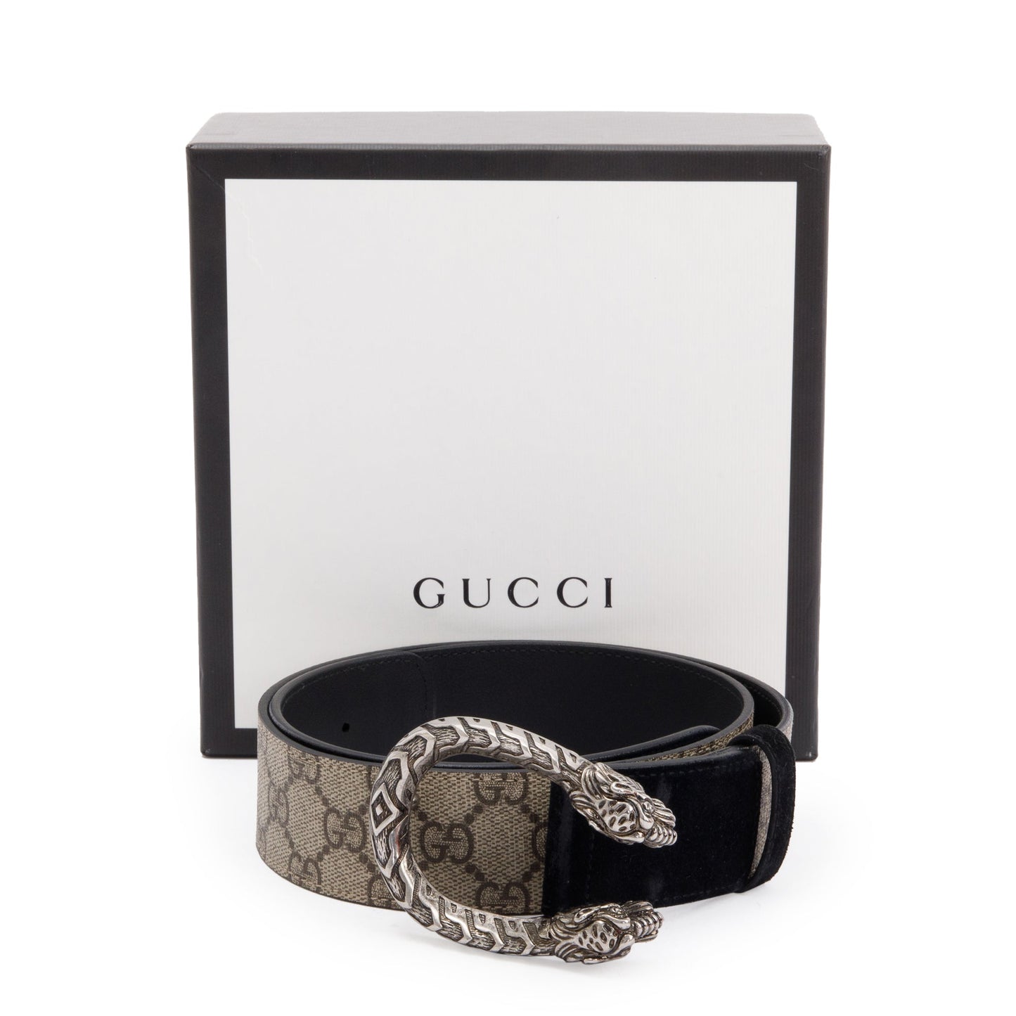 Gucci GG Supreme Canvas and Suede Dionysus Belt