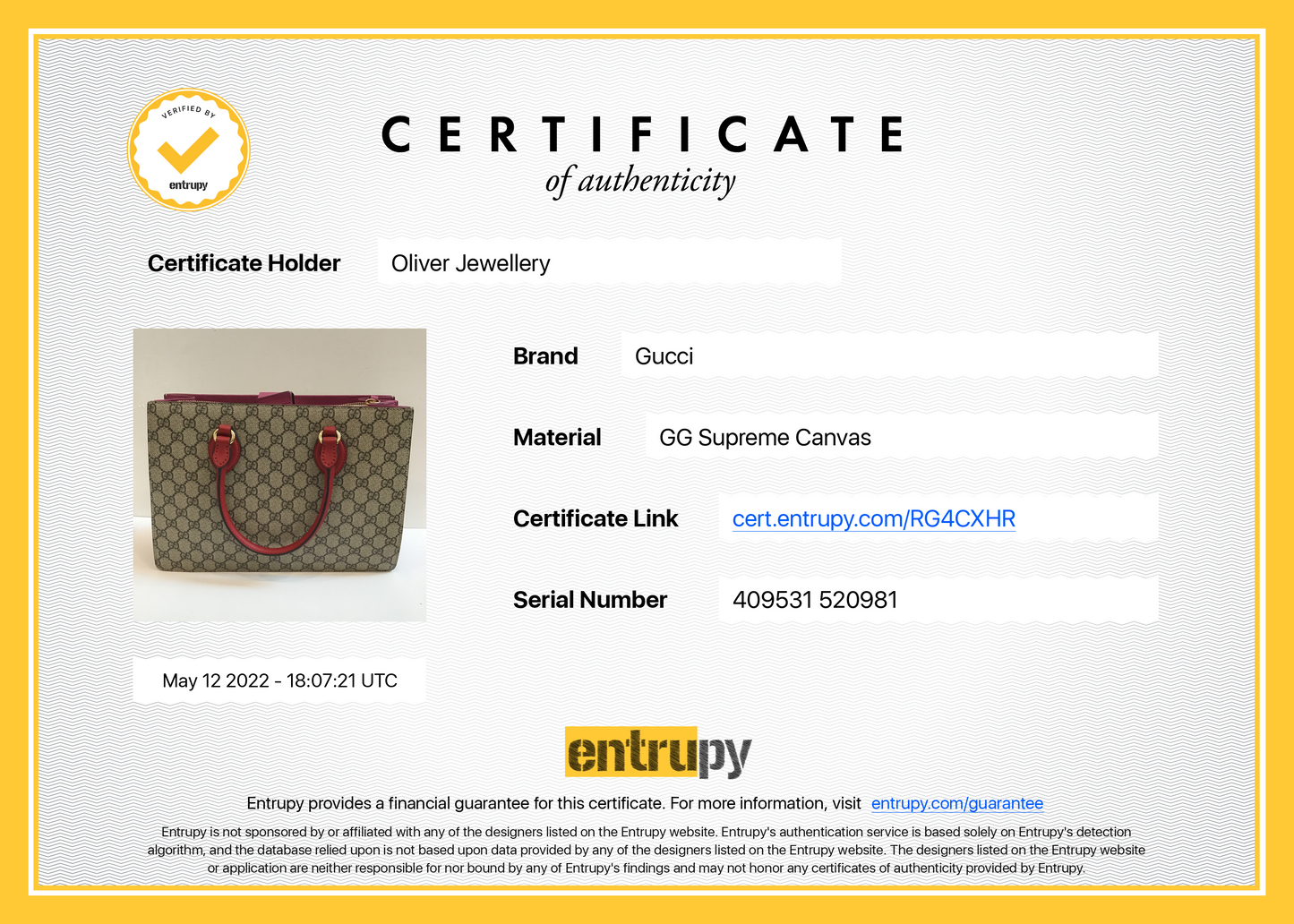 Gucci GG Supreme Convertible Handle Bag