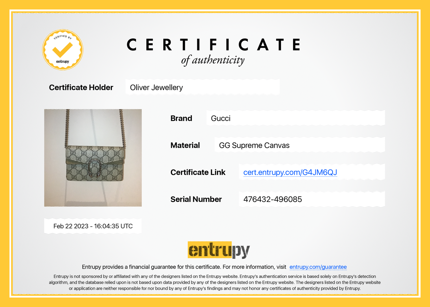 Gucci GG Supreme Dionysus Super Mini Bag
