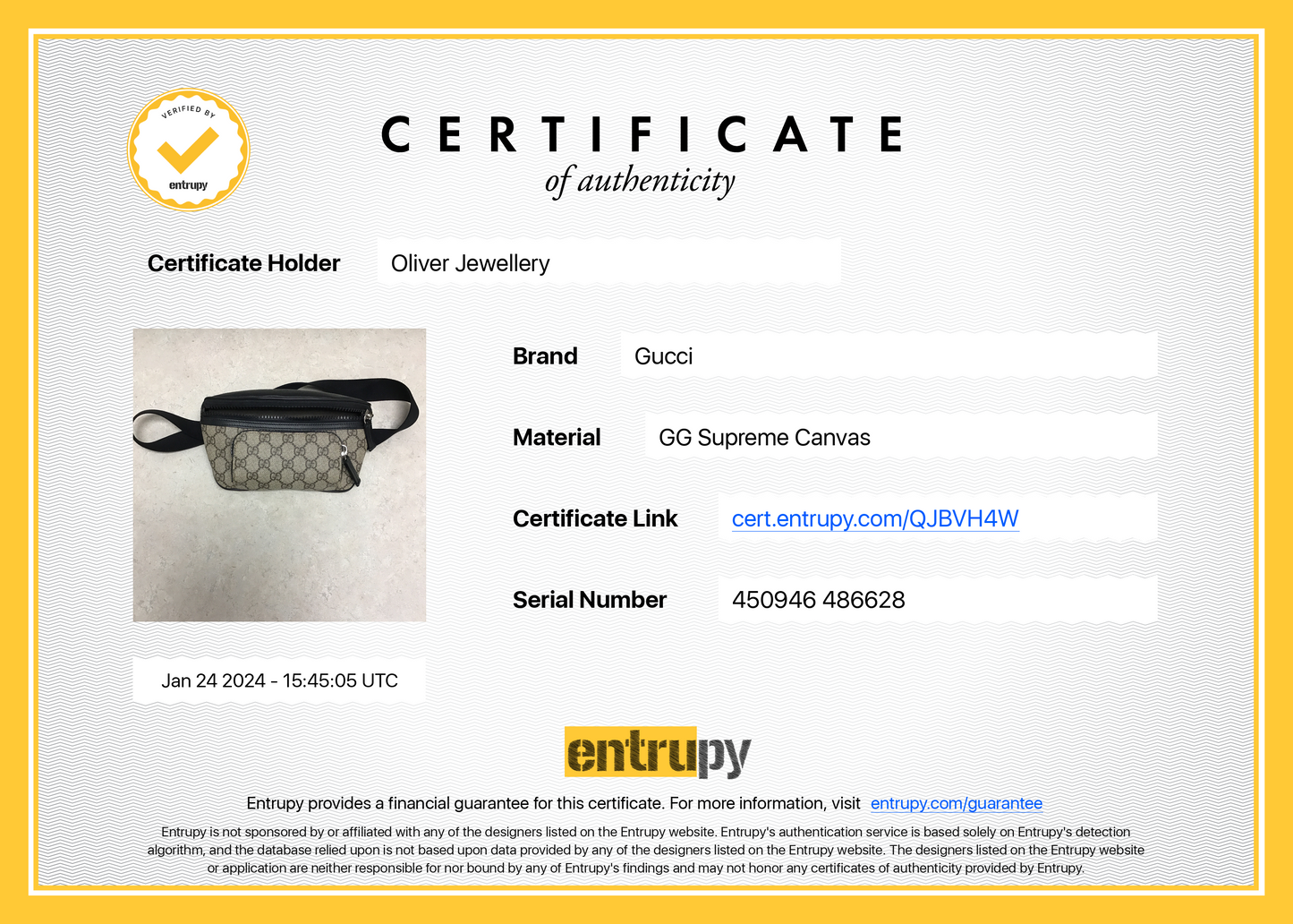 Gucci GG Supreme Eden Belt Bag