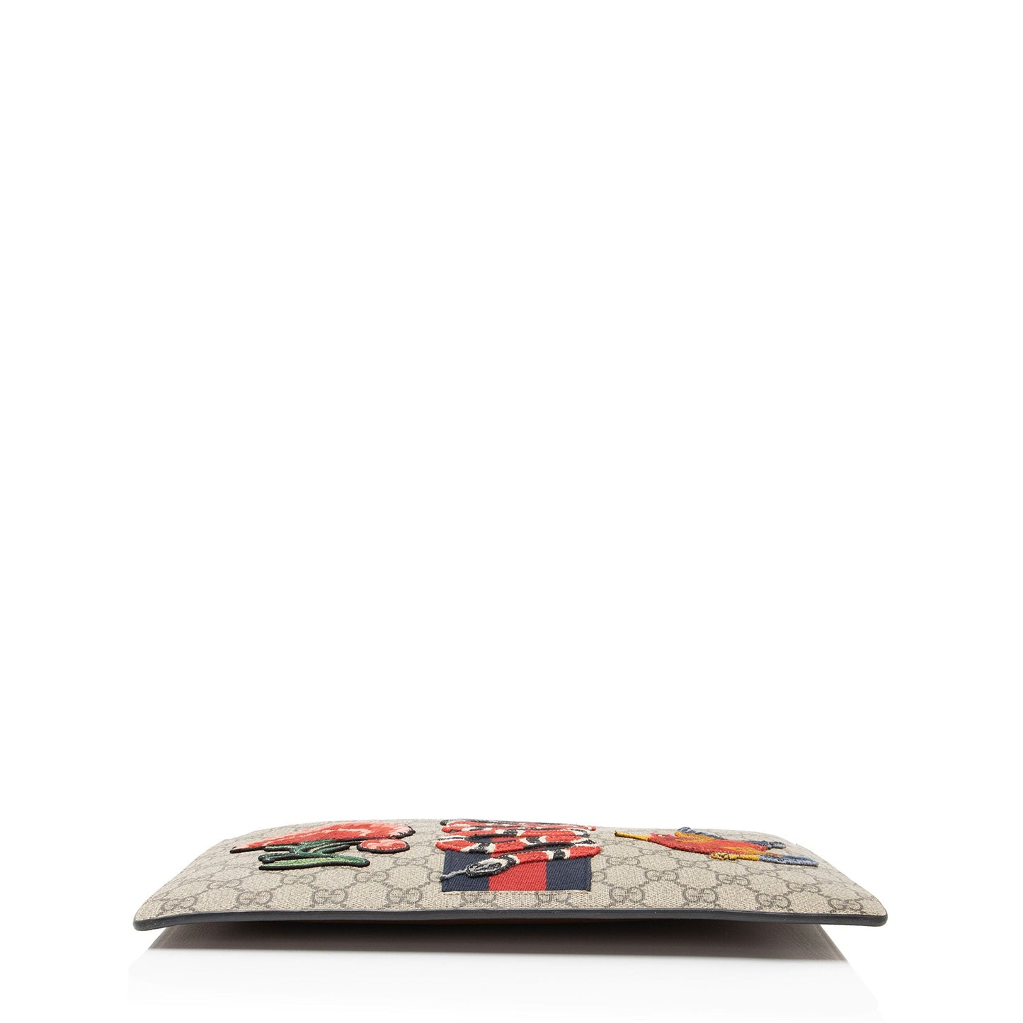 Gucci GG Supreme Embroidered Kingsnake Large Zip Pouch