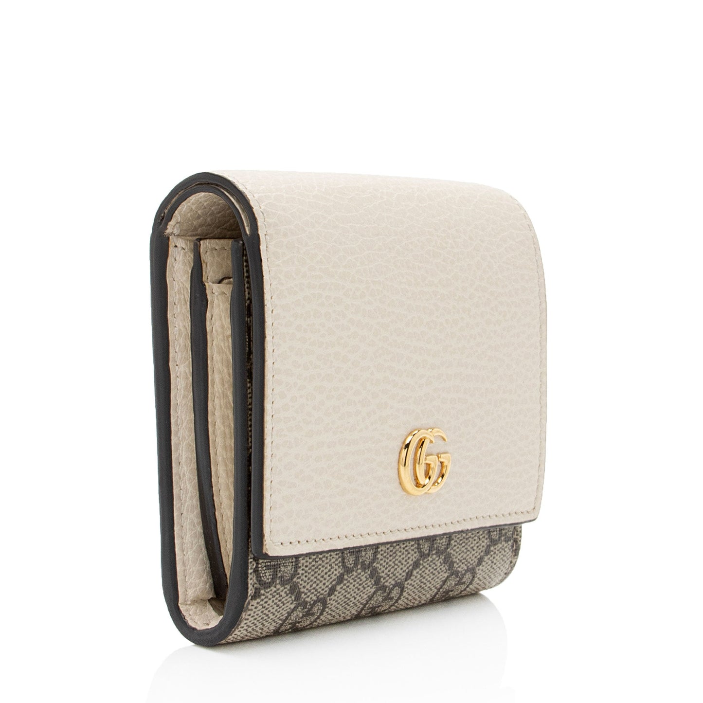 Gucci GG Supreme GG Marmont Compact Wallet (SHF-f4pbRS)