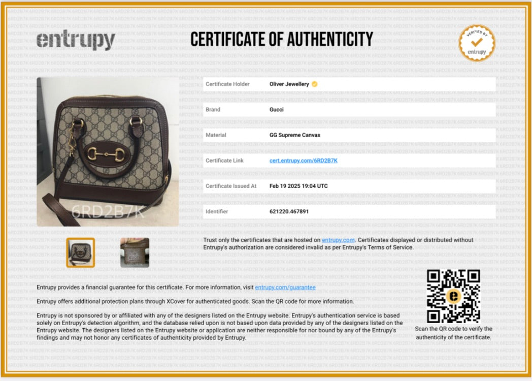 Gucci GG Supreme Horsebit 1955 Small Top Handle Bag