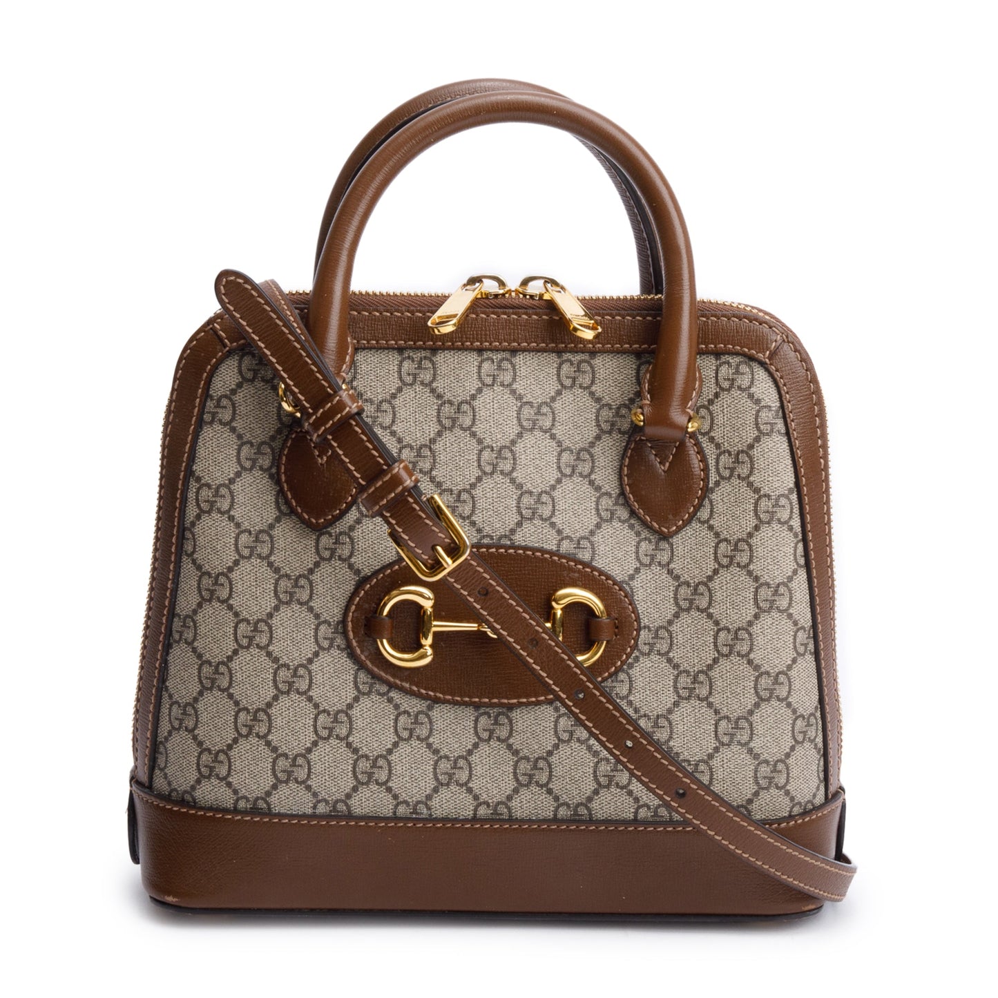 Gucci GG Supreme Horsebit 1955 Small Top Handle Bag