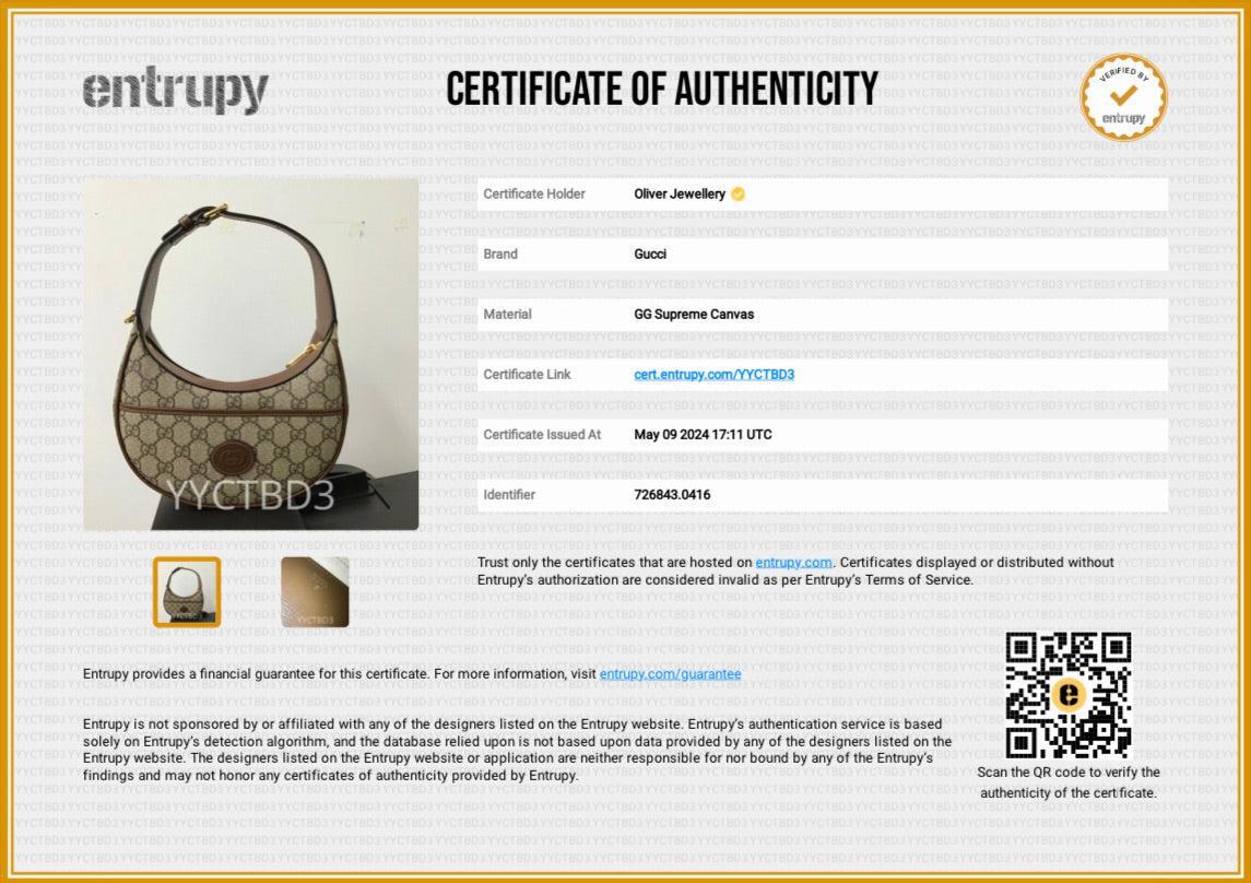 Gucci GG Supreme Interlocking G Half-Moon Shaped Mini Bag