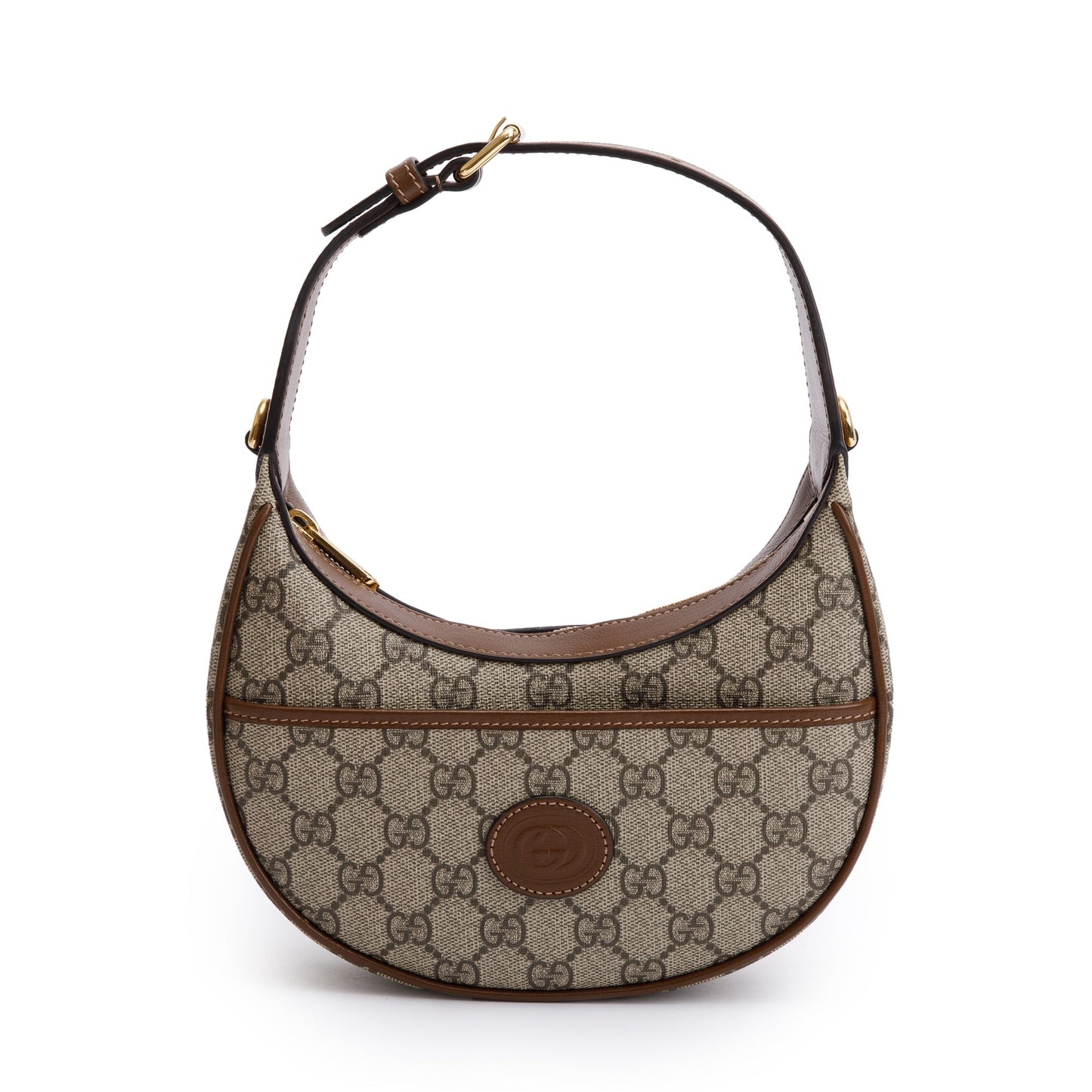 Gucci GG Supreme Interlocking G Half-Moon Shaped Mini Bag