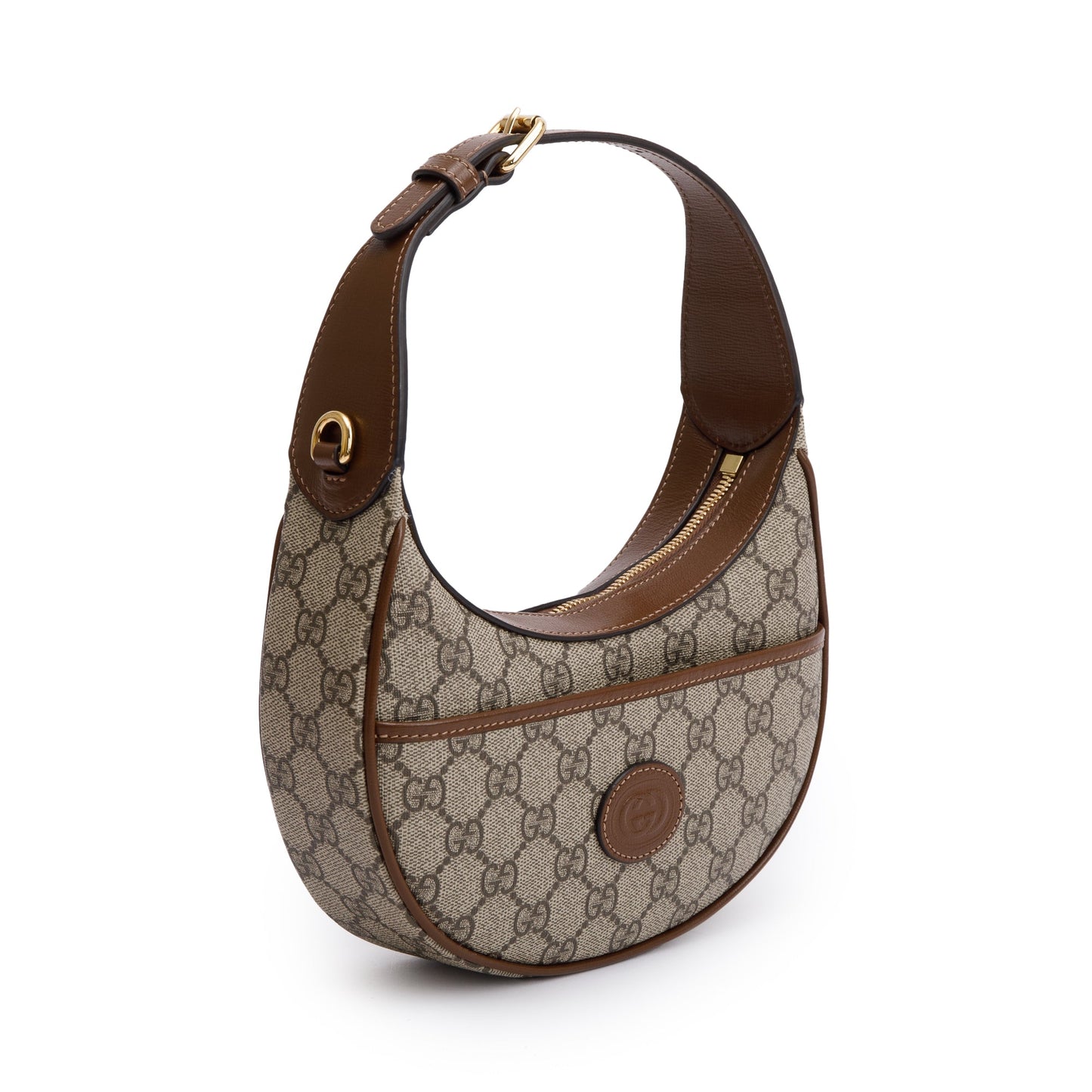 Gucci GG Supreme Interlocking G Half-Moon Shaped Mini Bag
