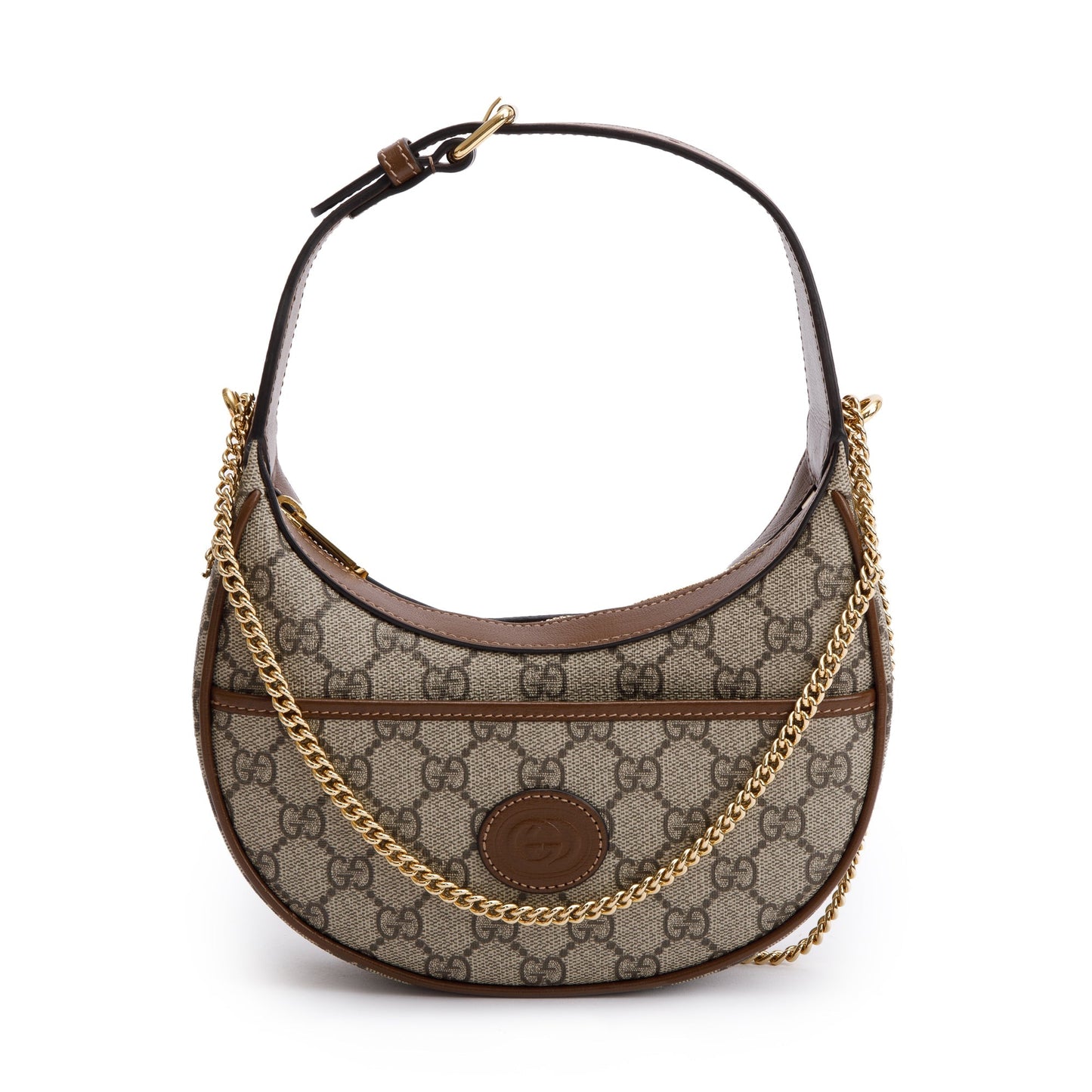 Gucci GG Supreme Interlocking G Half-Moon Shaped Mini Bag