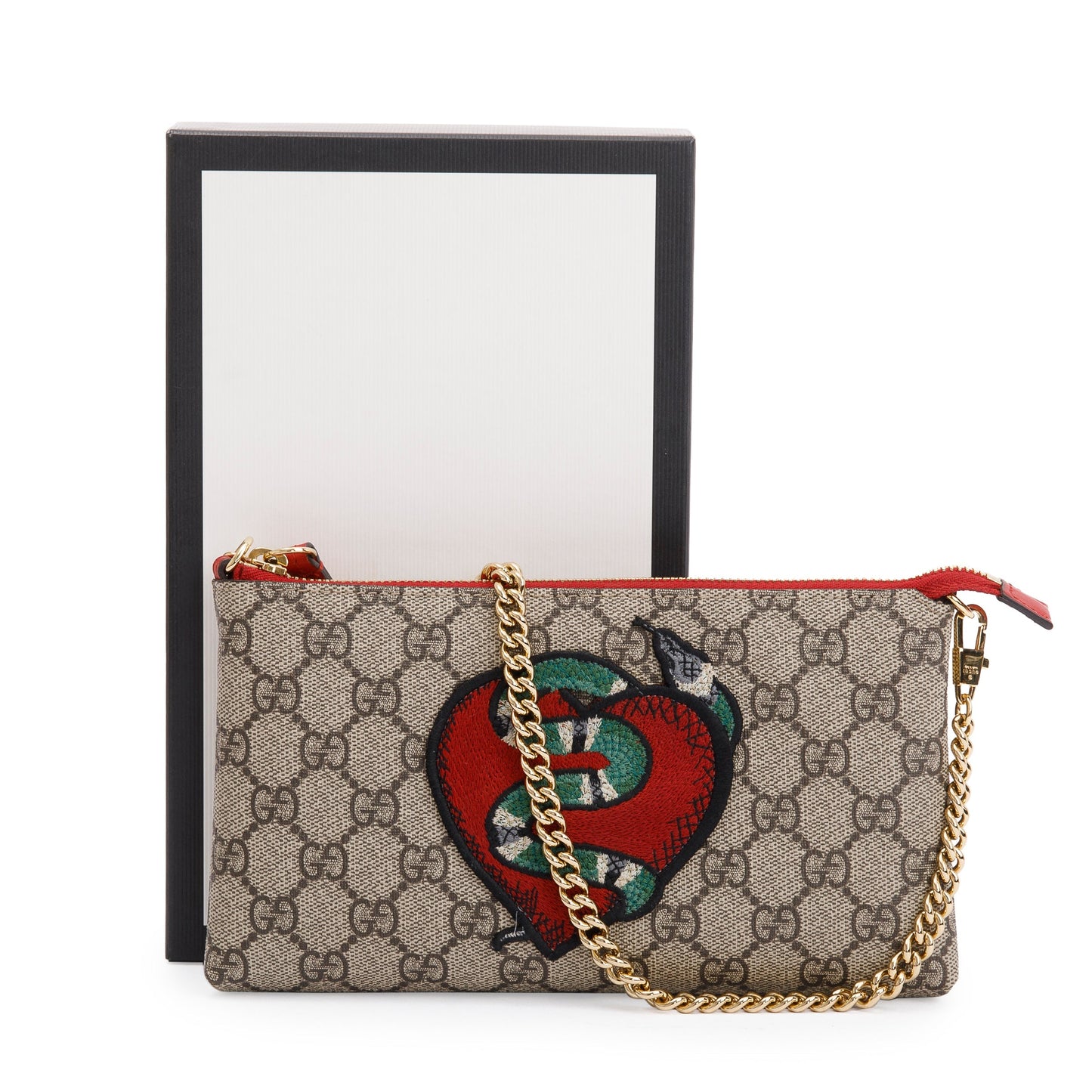 Gucci GG Supreme Kingsnake Heart Pochette