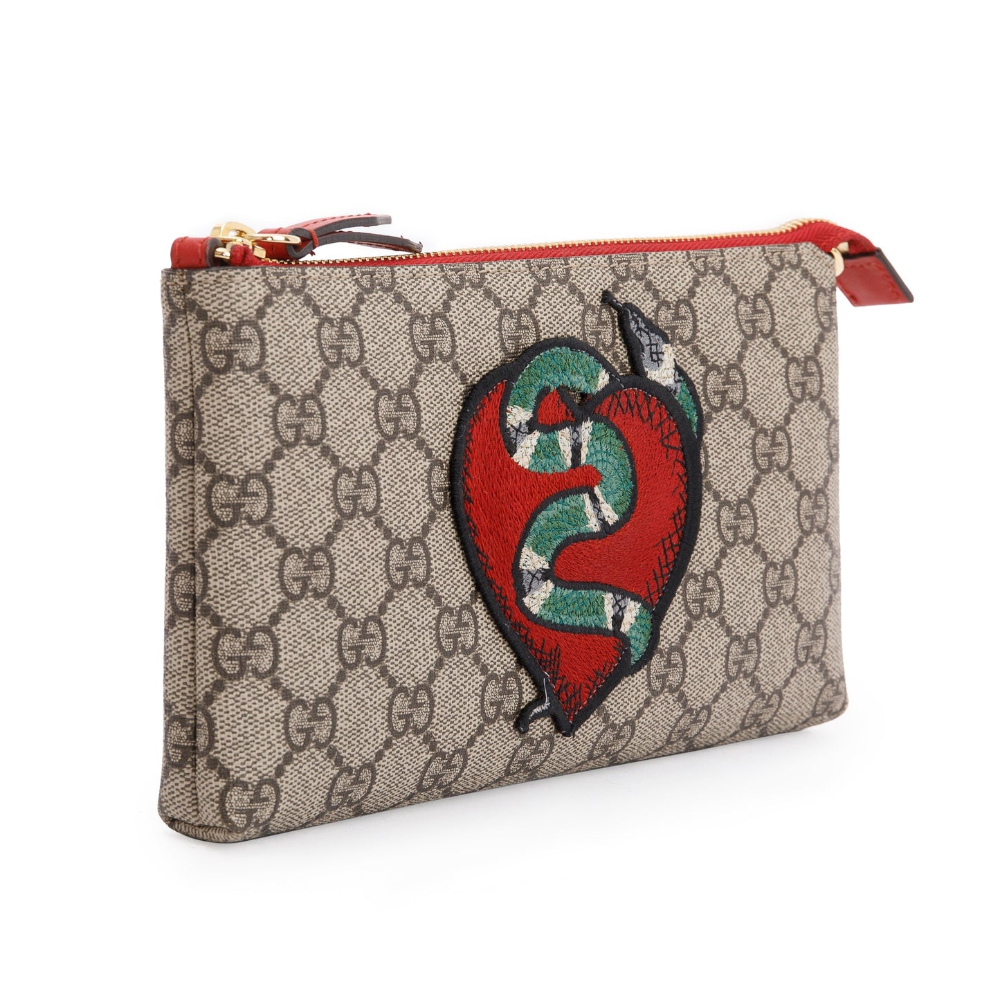 Gucci GG Supreme Kingsnake Heart Pochette