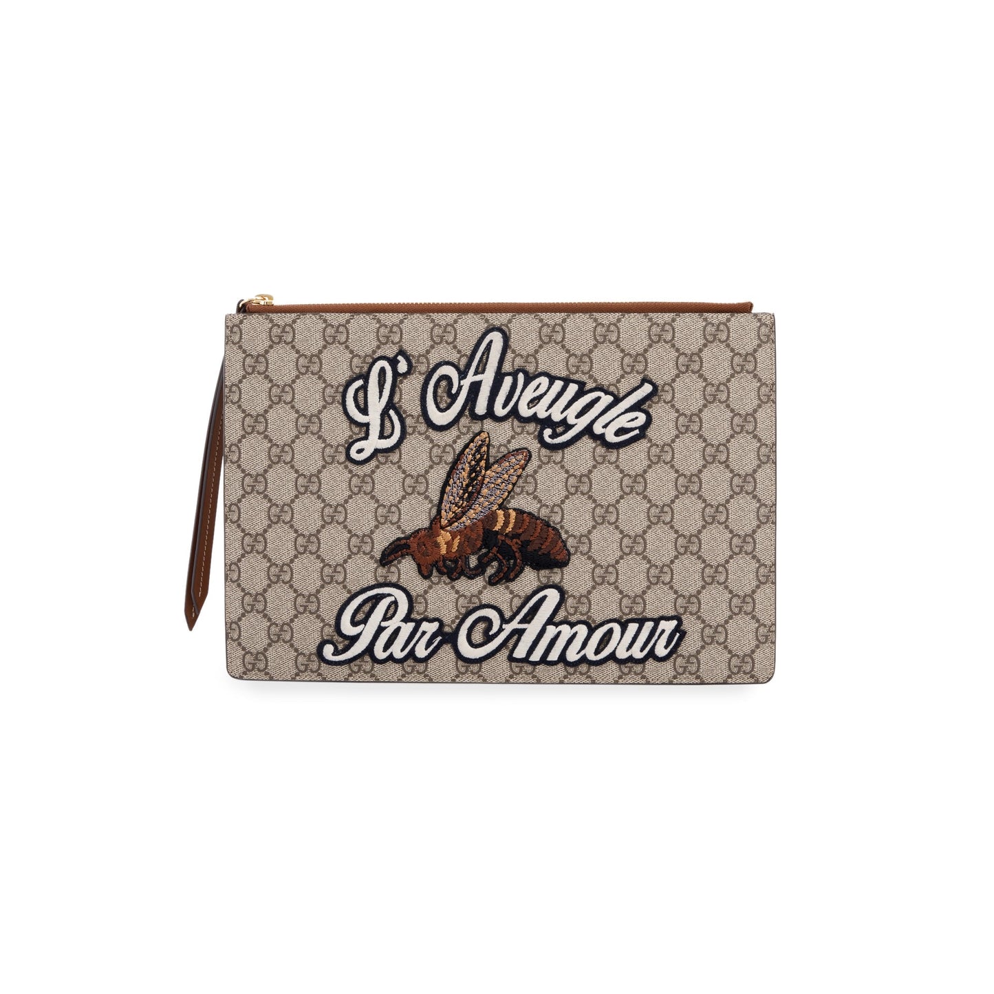 Gucci GG Supreme L'Aveugle Par Amour' Large Zip Pouch